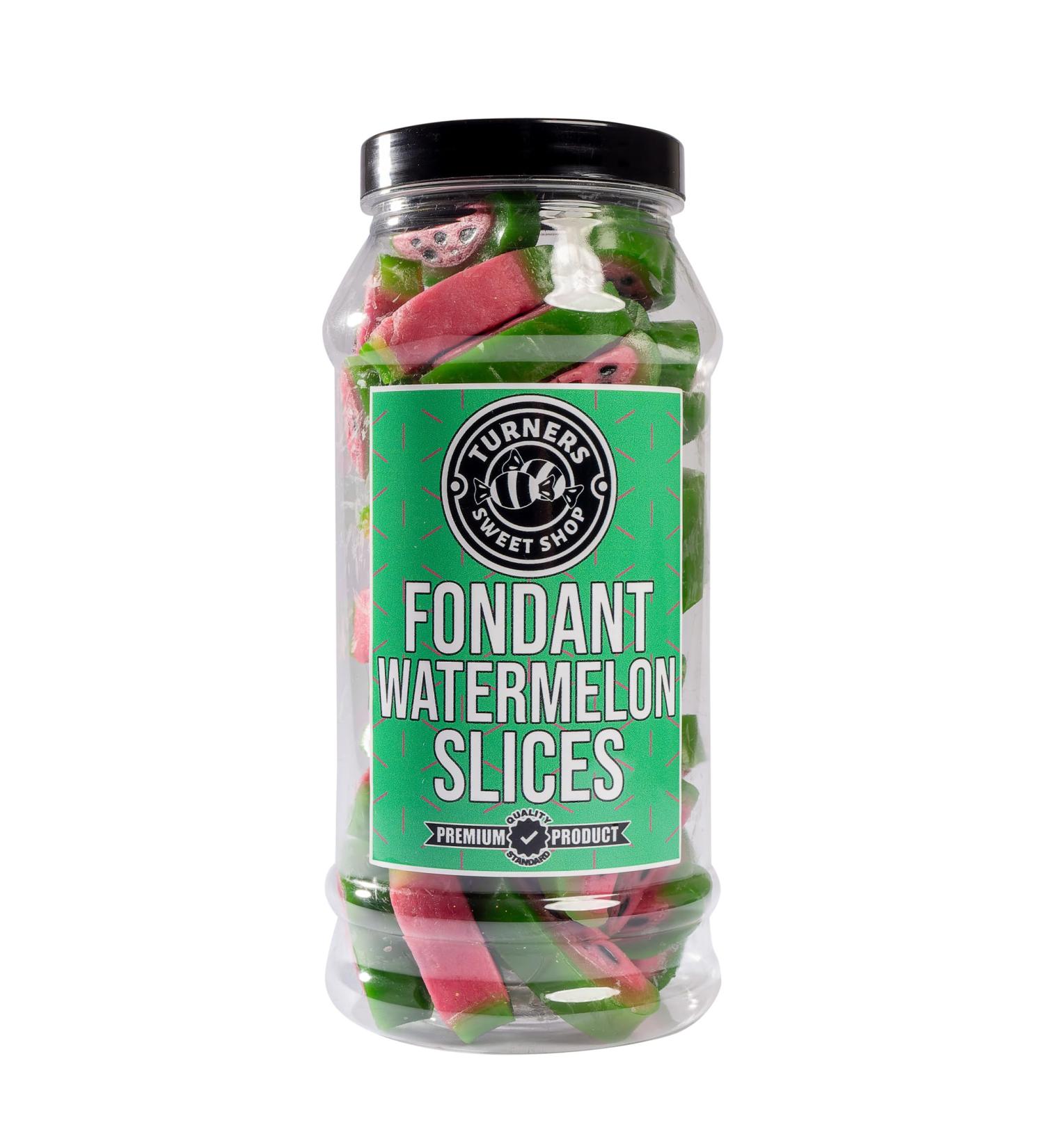 Fondant Watermelon Slices - 565g by Turners Sweet Shop Traditional Retro Gift Jar Classic Original Pick & Mix Sweets Quality Confectionary Fantastic Gifts for Him Her or Them