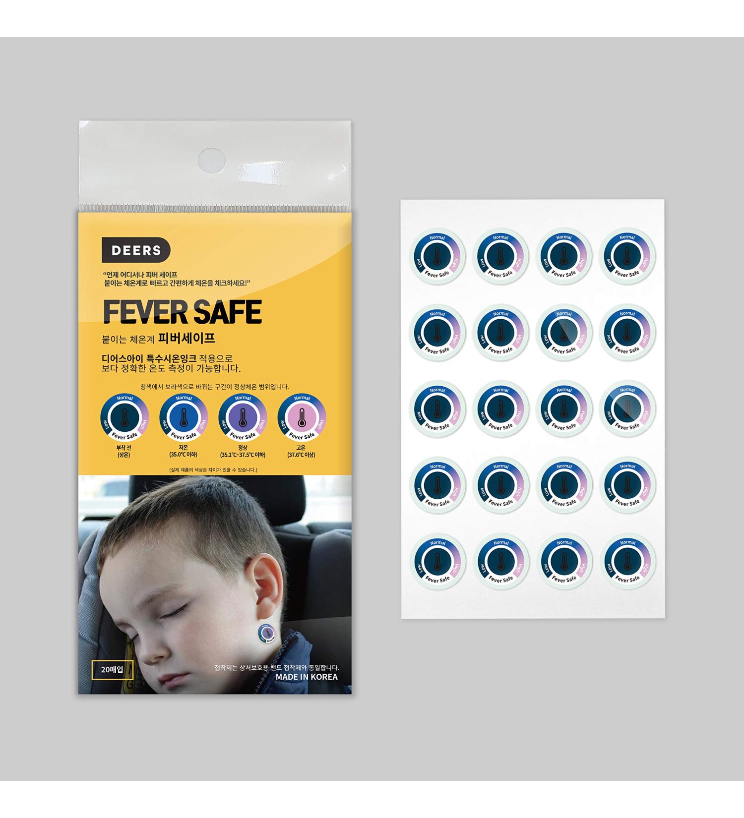 DEERS Fever Safe Color Changing Stickers - 20PCS Temperature Level Indicator - Buy Online on GoSupps.com