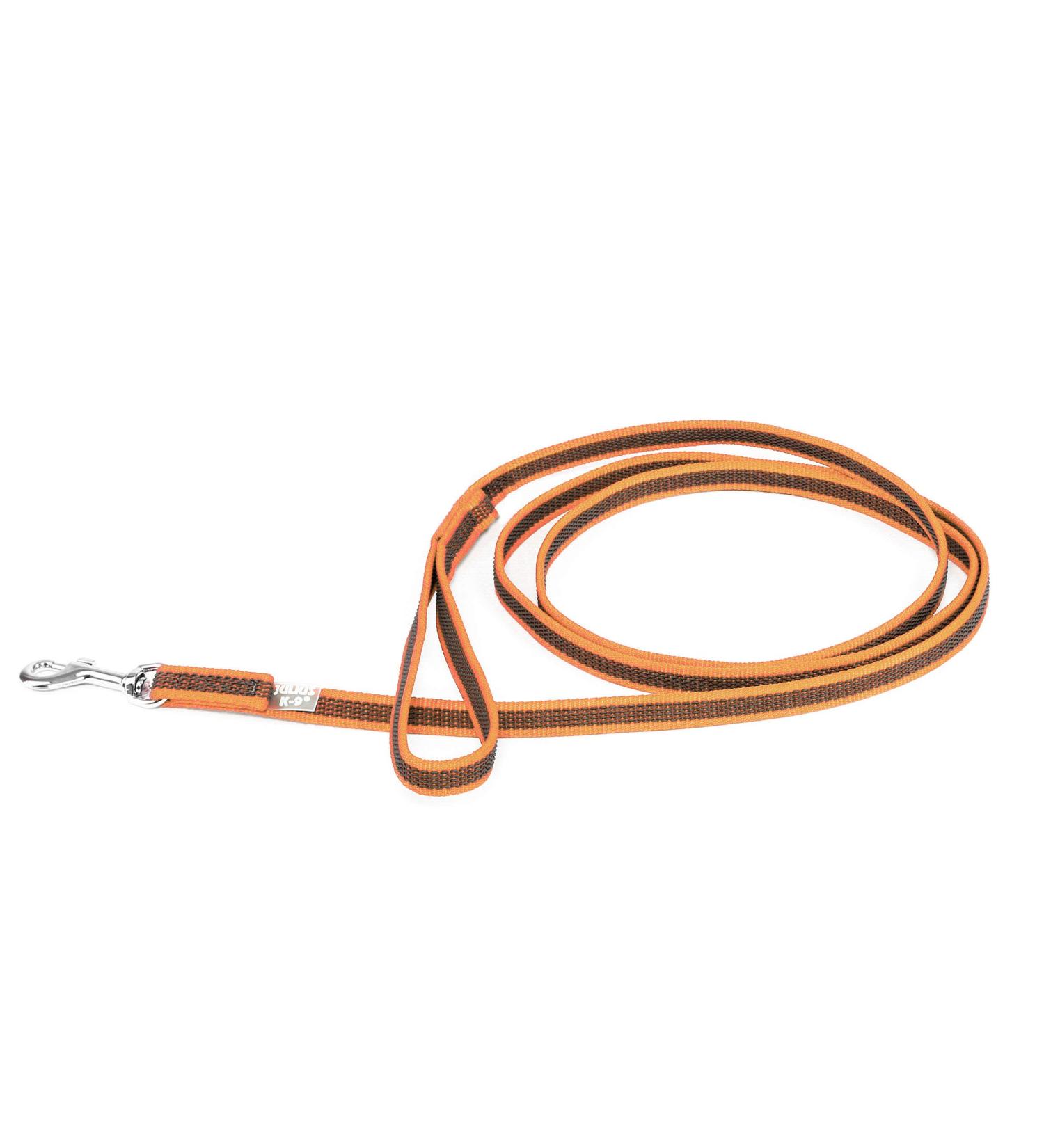 IDC Color & Gray Rubberized Leash 14mm x 2m - Durable Orange-Gray Loop Leash for Dogs | International Shipping - Buy Online on GoSupps.com