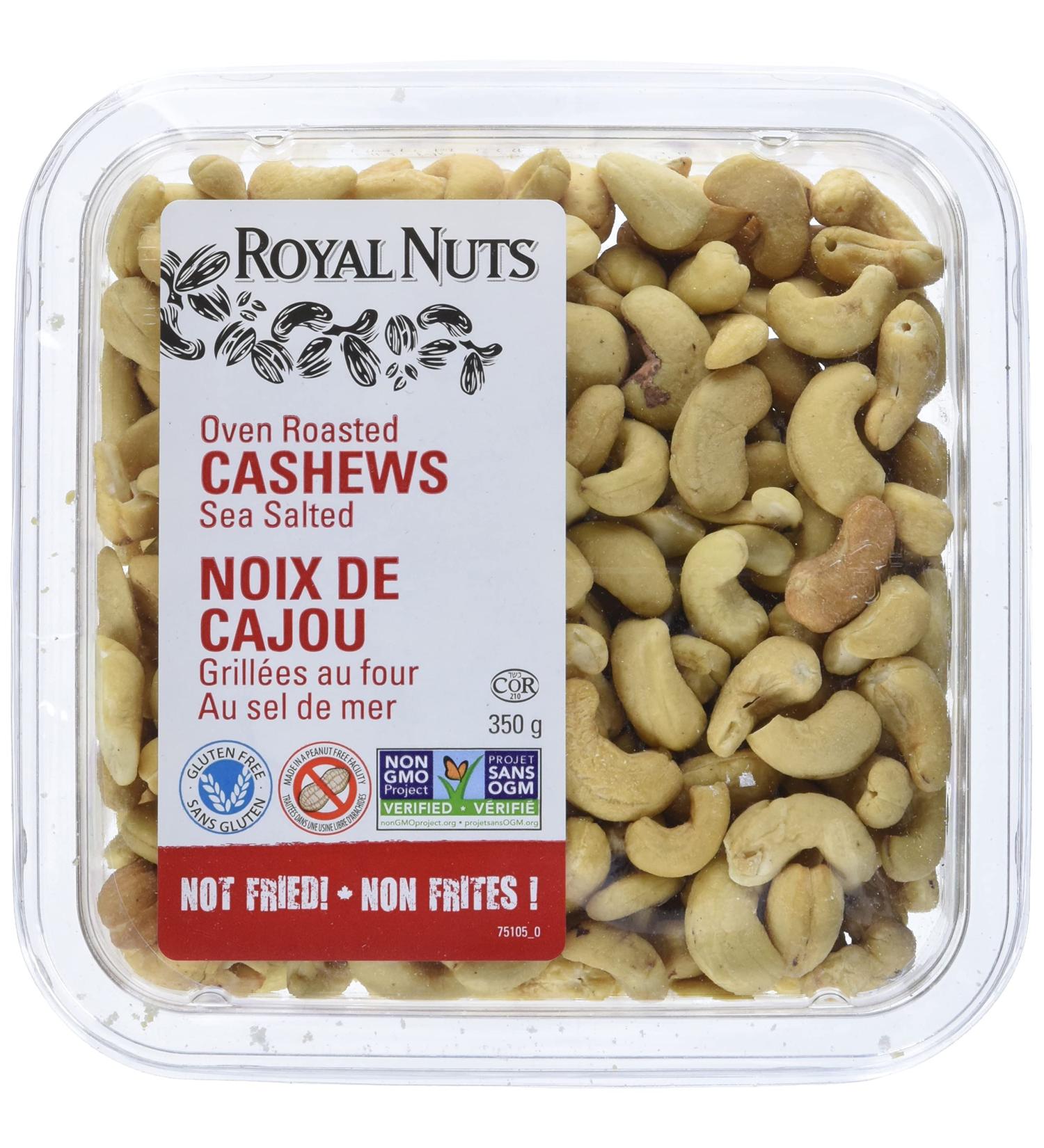 ROYAL NUTS Oven Roasted Cashew Sea Salted 350 Grams - Buy Online on GoSupps.com