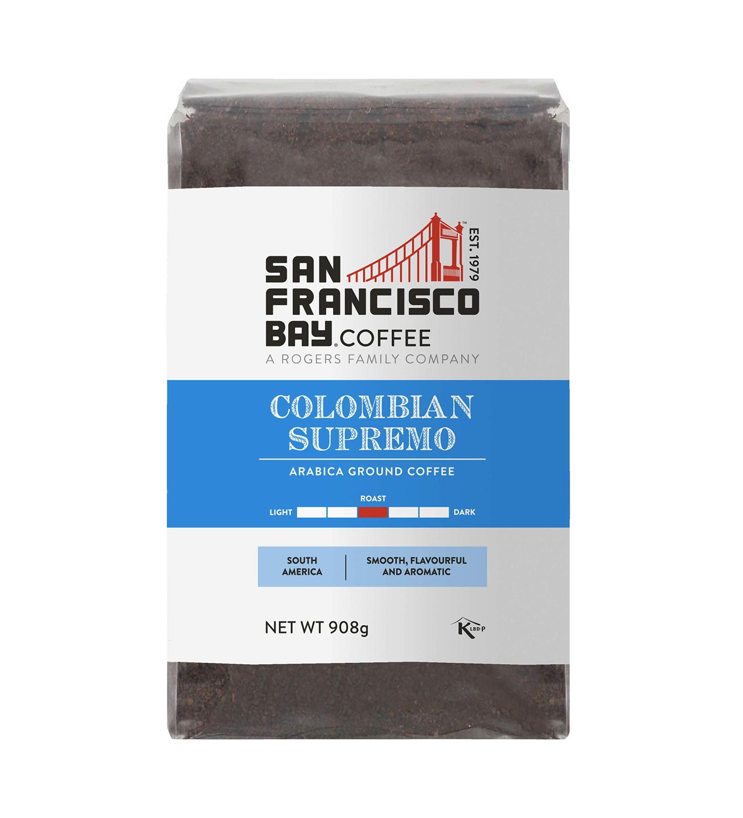 San Francisco Bay Coffee Colombia Supremo Ground 908g - Buy Online on GoSupps.com