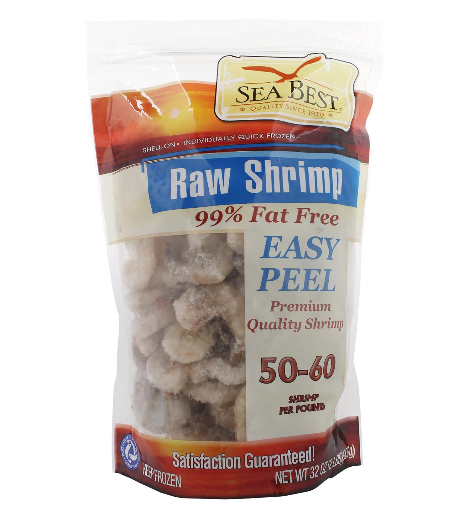 Sea Best 51/60 EZ Peel Shrimp 2lb - Premium Quality Seafood - Buy Online on GoSupps.com