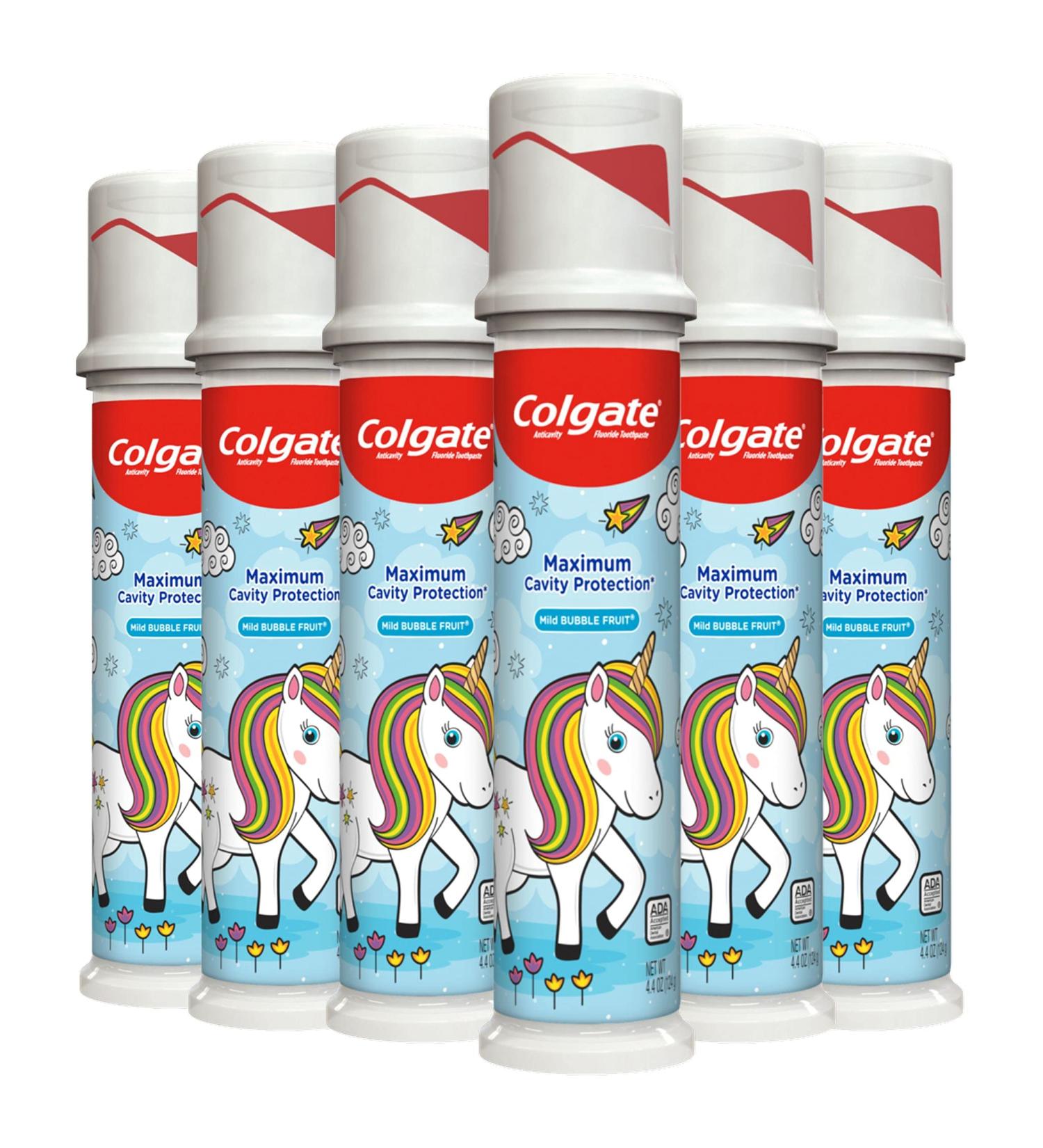 Colgate Kids Unicorn Toothpaste Pump  4.4 Ounces  6 count - Buy Online on GoSupps.com