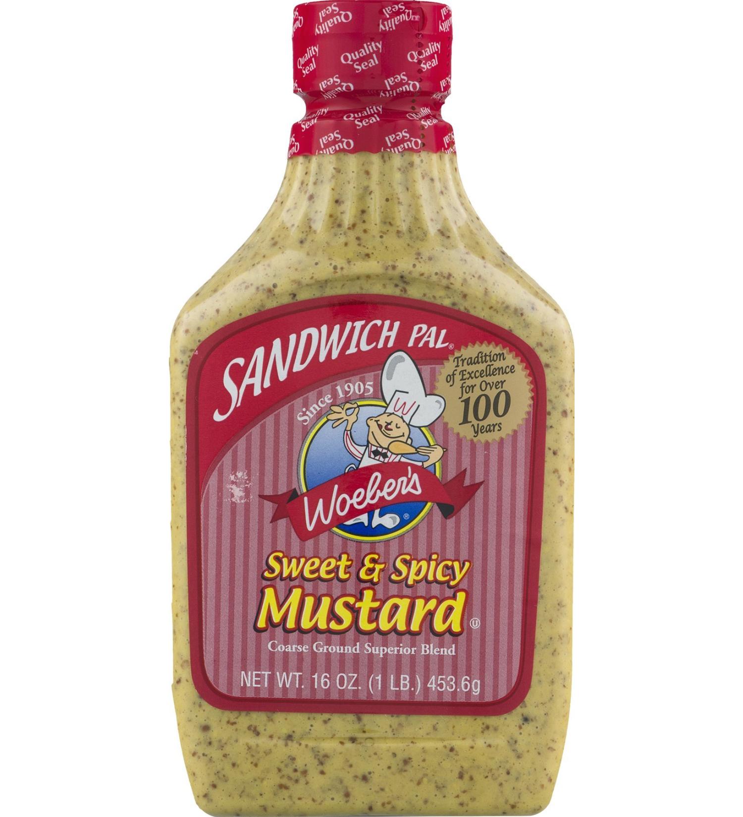 Woeber's Sweet and Spicy Mustard 16oz - Shop Now - Buy Online on GoSupps.com