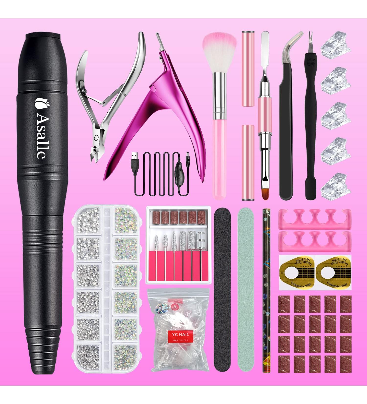 Asalle Electric Nail Drill Kit with Nail Clippers | Professional Nail Drill Machine for Acrylic Nails | Includes Cuticle Trimmer & Other Tools | Salon Home Use | Black - Buy Online on GoSupps.com