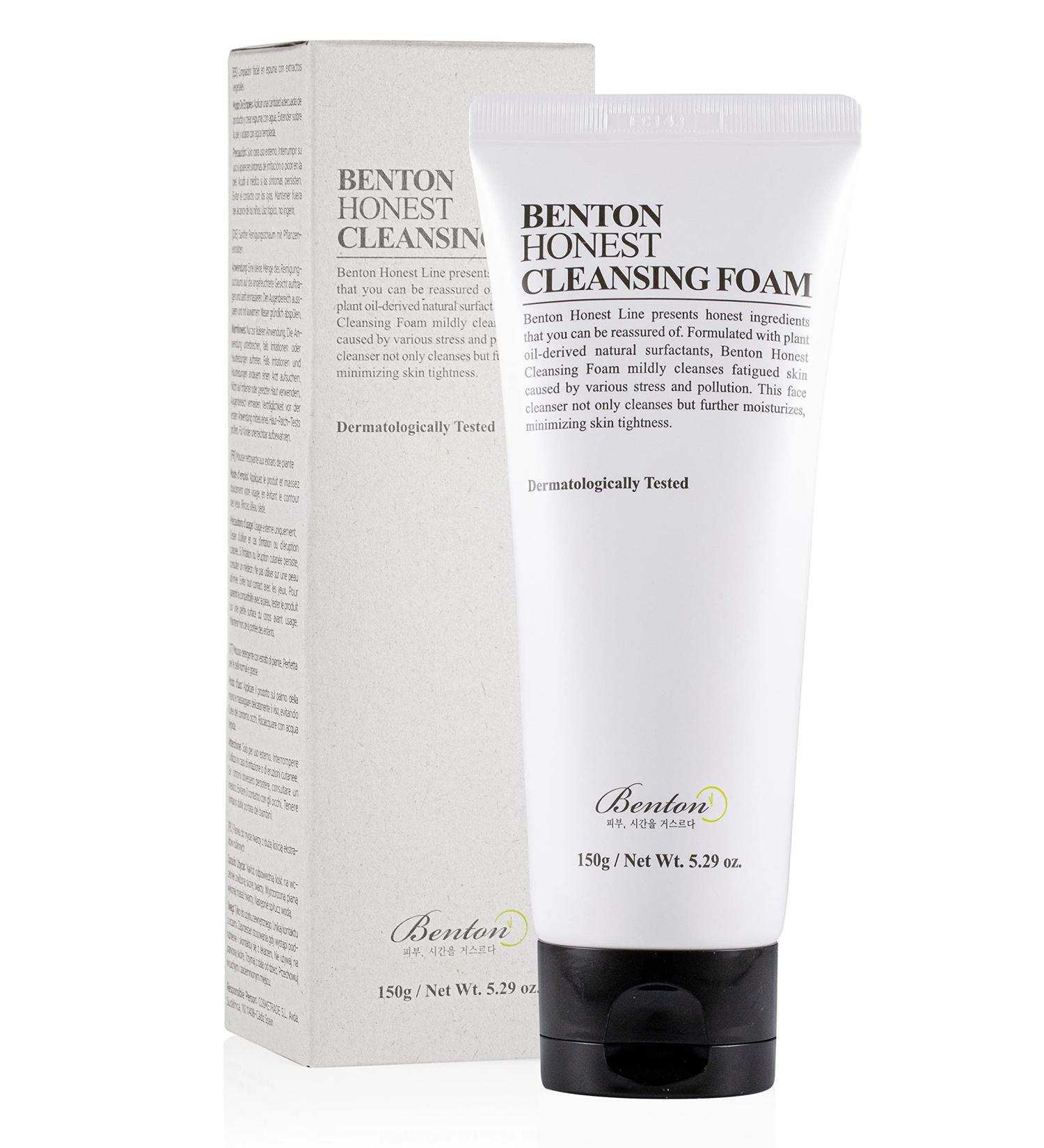 Buy Benton Honest Cleansing Foam 150g - Gentle Cleanser for Clear Skin - Buy Online on GoSupps.com