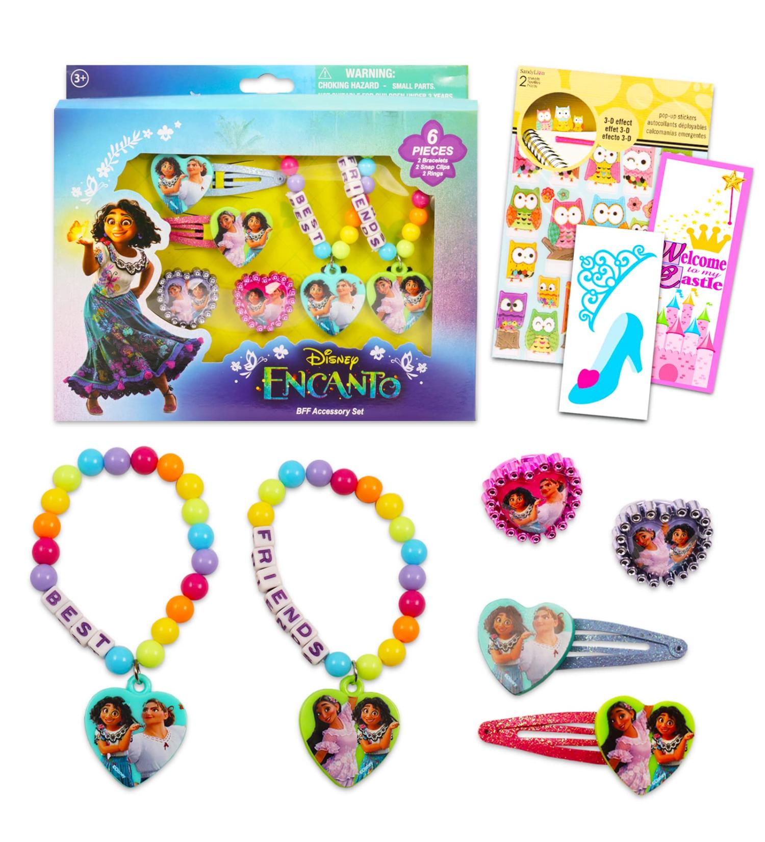 Disney Hair Clips Set for Girls - Bundle with Accessories, Rings, Bracelets, Stickers, and More | Disney Hair Supplies - Buy Online on GoSupps.com