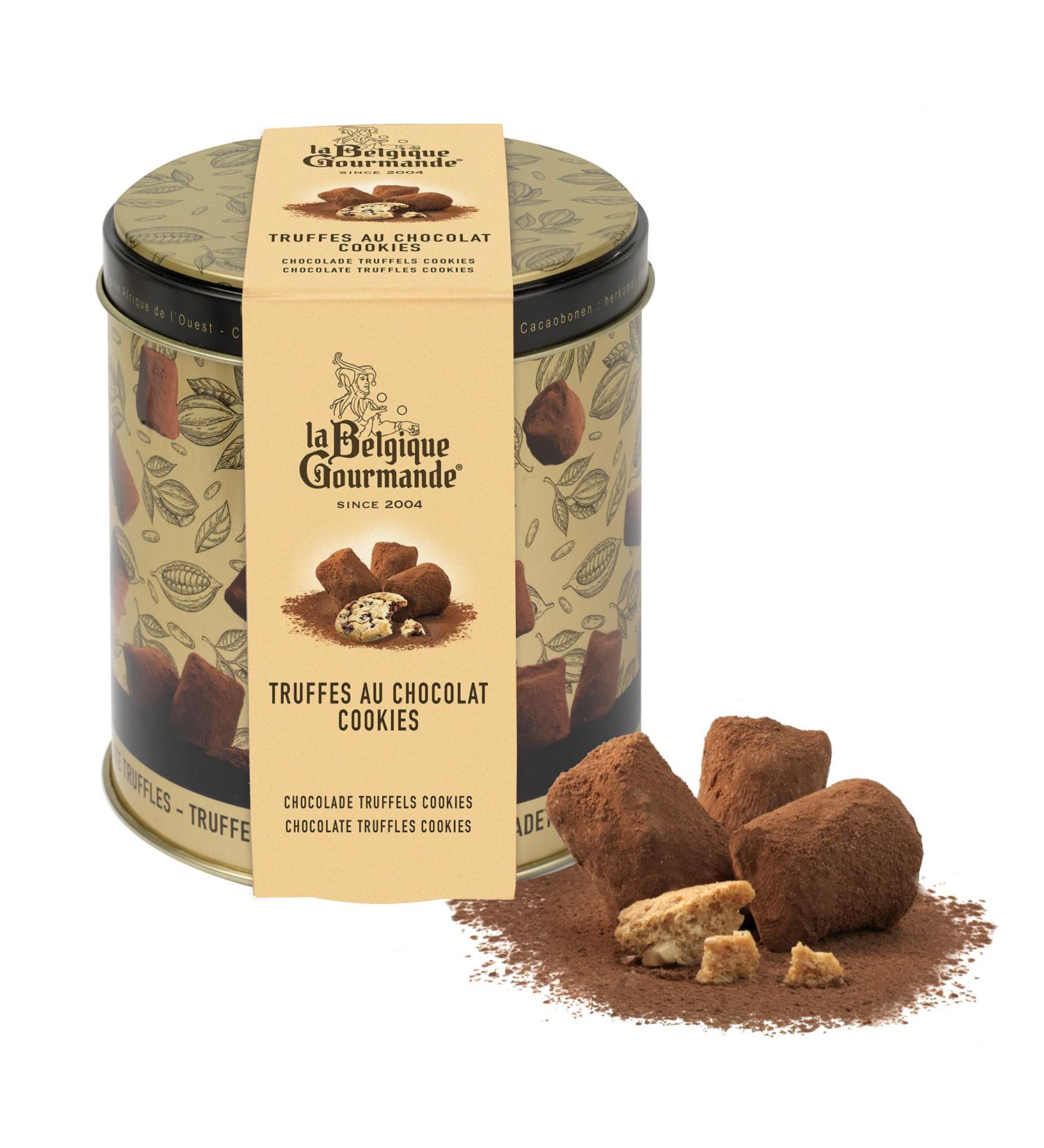 Box of Truffles with Dark Chocolate and Cookie Chips 200g - La Belgique Gourmande
