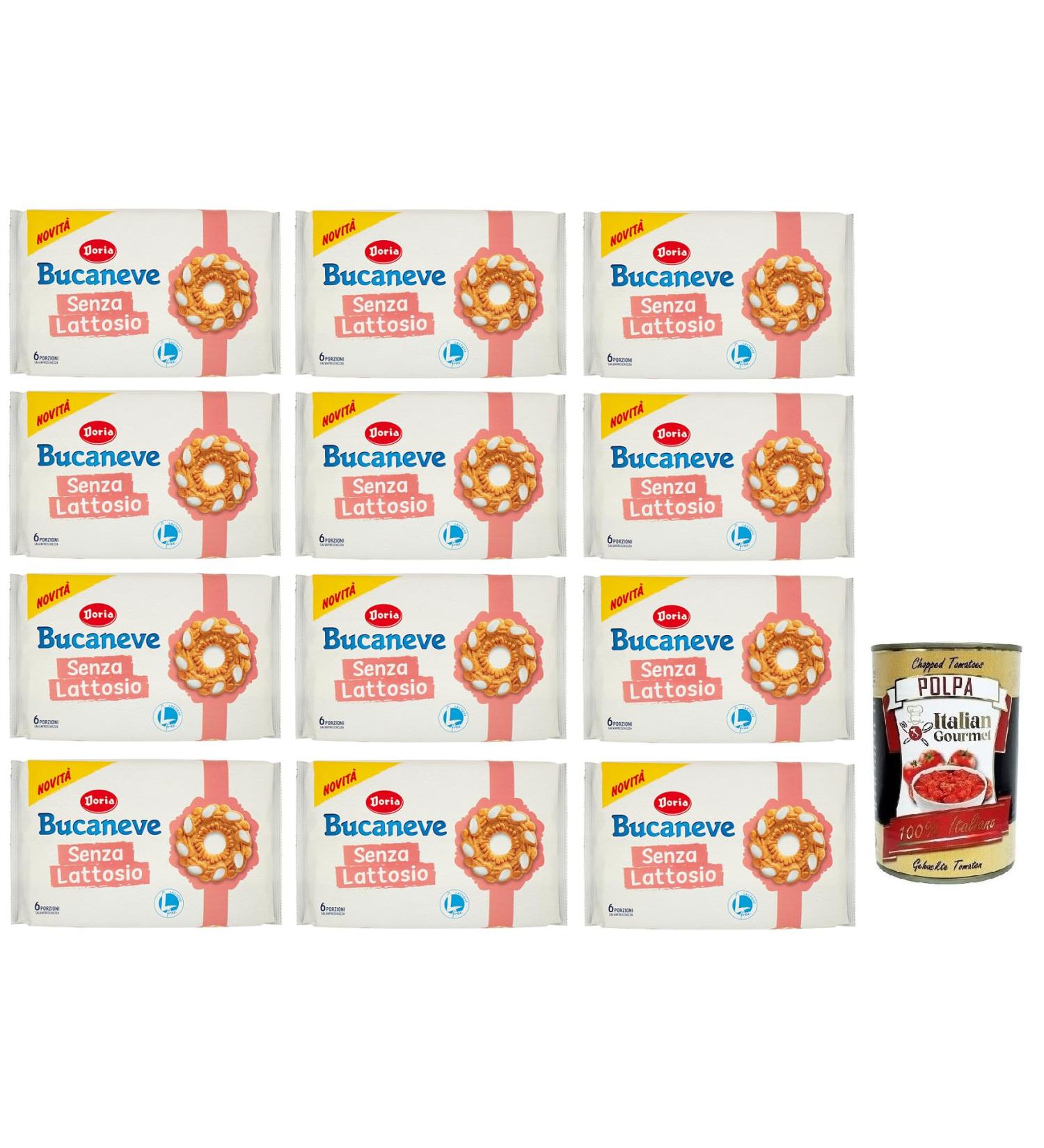 Italian Gourmet E.R. Doria Bucaneve Senza Lattosio Lactose Free Shortcrust Dough Biscuits Pack of 12 265 g Each Pack Contains 6 Individual Portions + Tomato Pulp Italian Gourmet Tomato Pulp - Buy Online on GoSupps.com