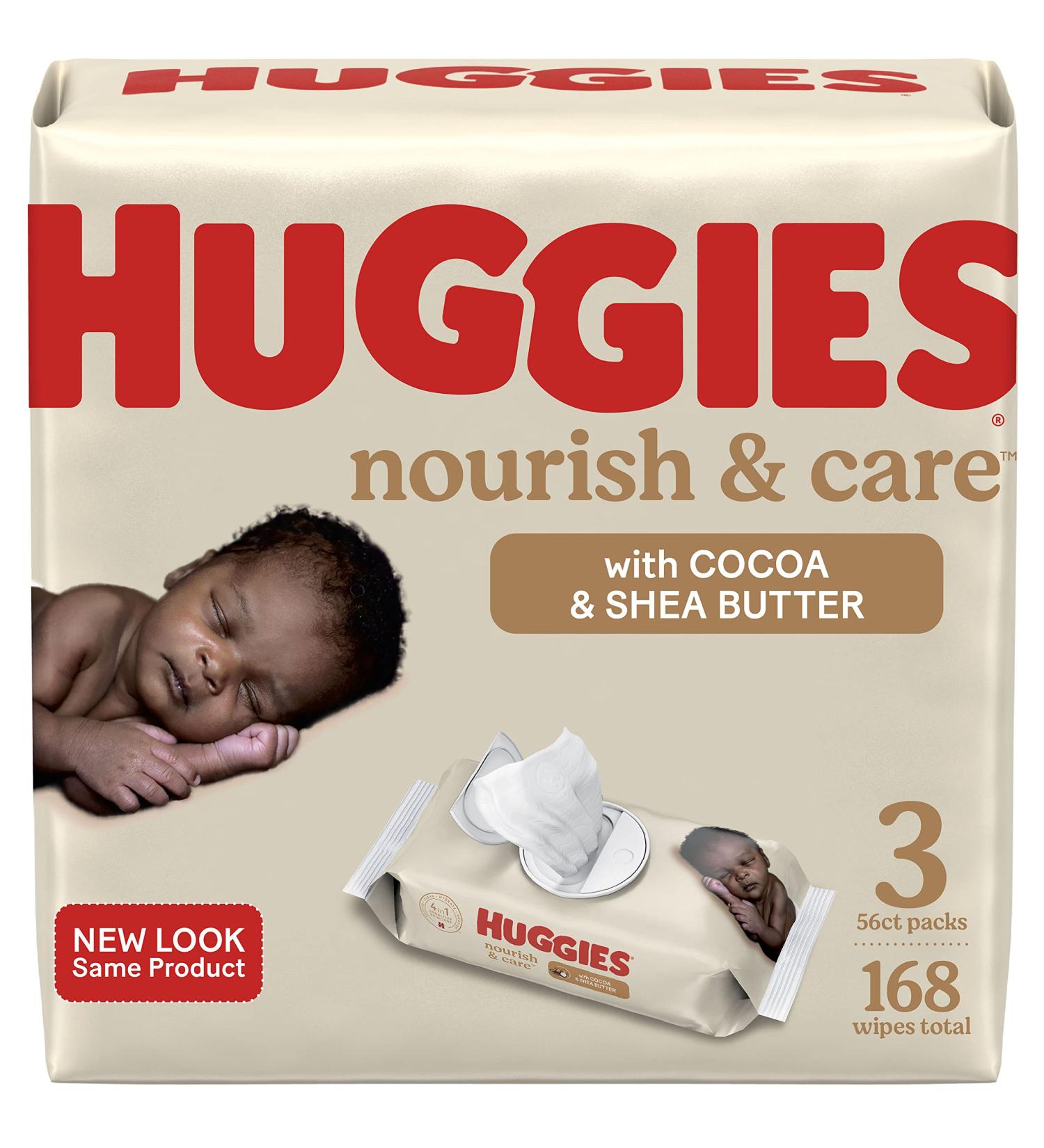 Huggies Nourish & Care Scented Baby Wipes - 168 Count (3 Packs) - Buy Online on GoSupps.com