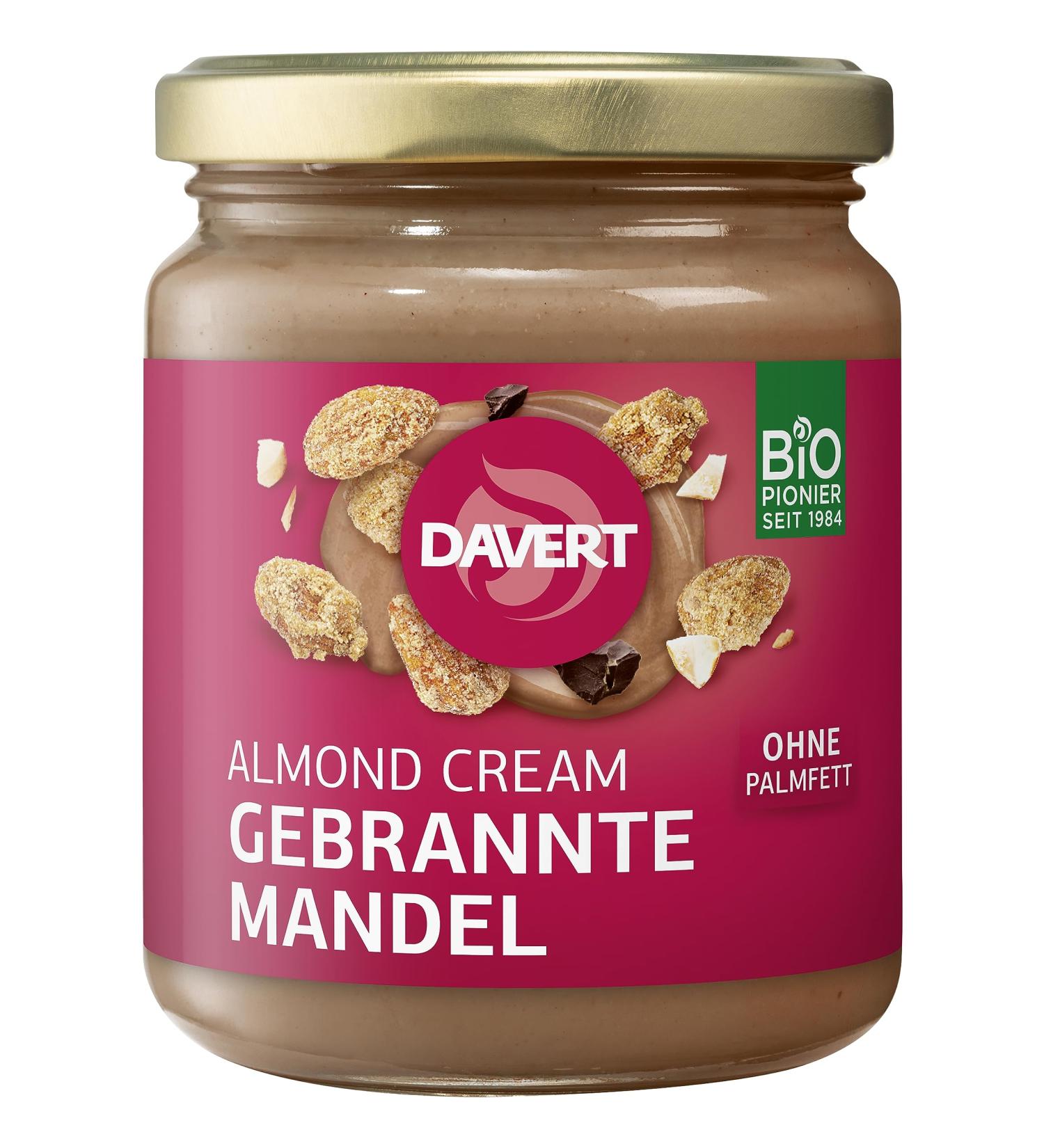 Buy Davert Almond Cream 250g - Creamy Chocolate Spread Palm Fat-Free 100% Organic Quality - International Shipping Available - Buy Online on GoSupps.com