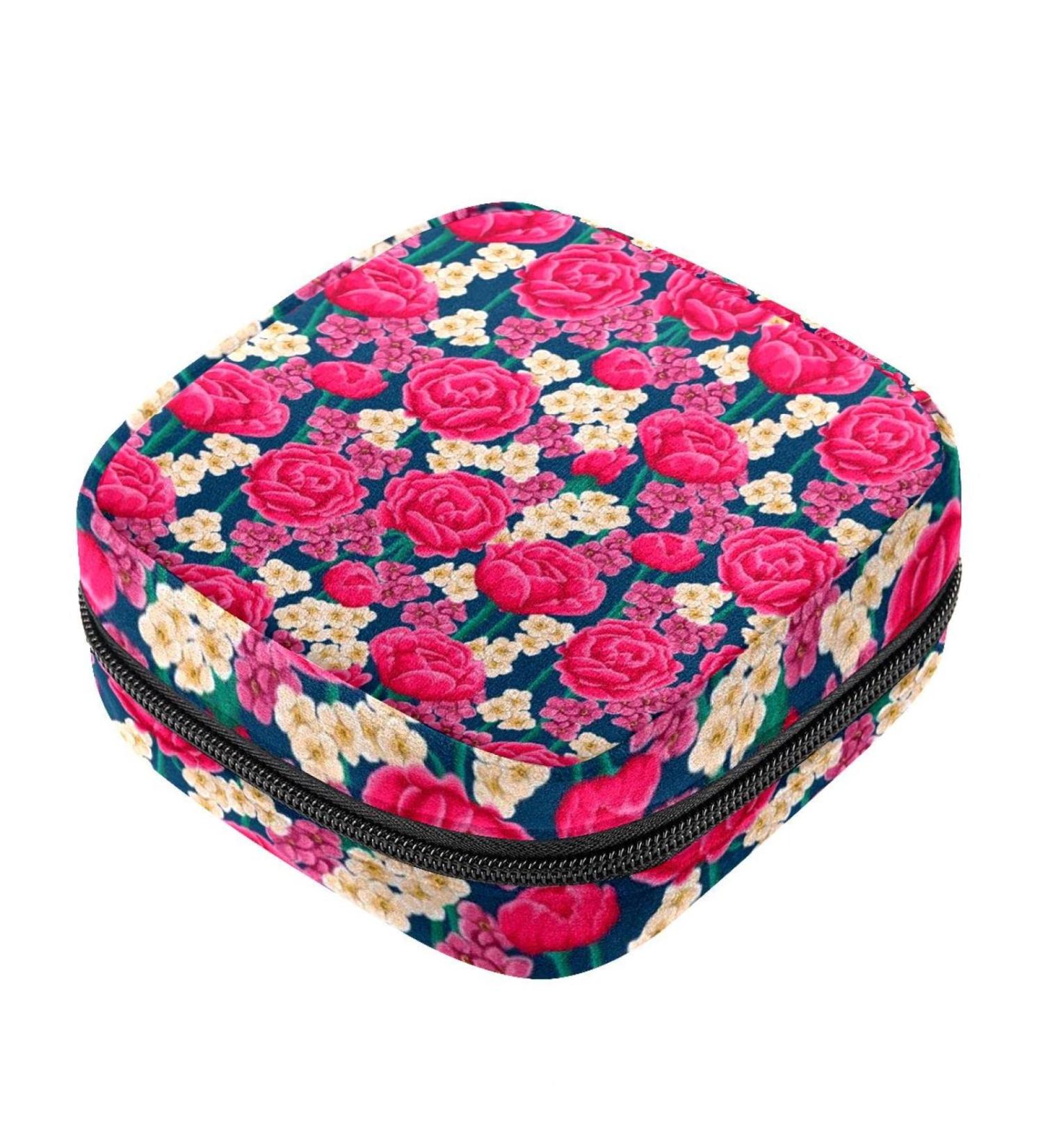 Buy Pink Red Rose Sanitary Napkins & Period Pocket Bags for Women & Teens - Silent Insert Holder for Menstruation - Buy Online on GoSupps.com