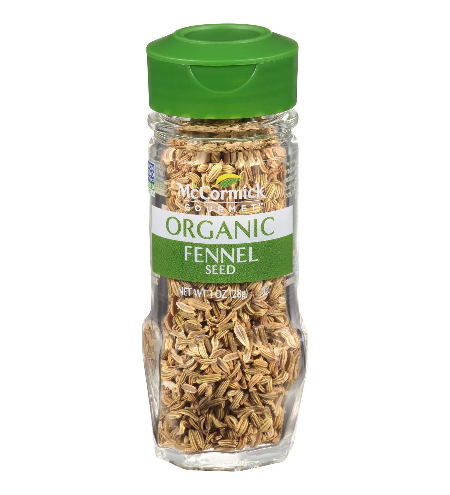 McCormick Gourmet Organic Fennel Seed 1 oz - Premium Quality, Non-GMO - Buy Online on GoSupps.com