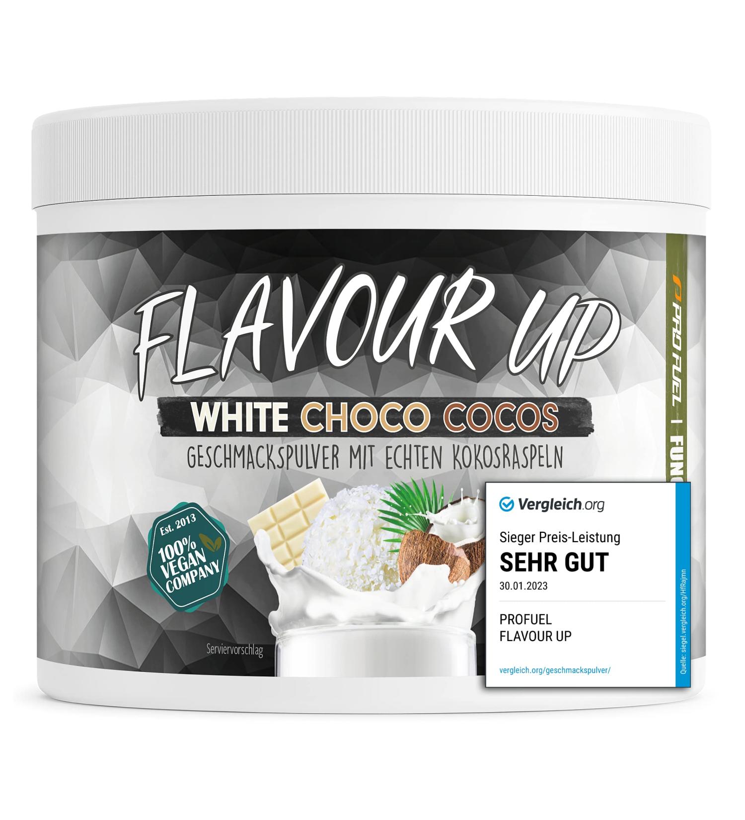 Buy Taste Powder White Choco Cocos 250g | Delicious 11 kcal Taste Enhancer for Food & Drinks - Shop Internationally - Buy Online on GoSupps.com