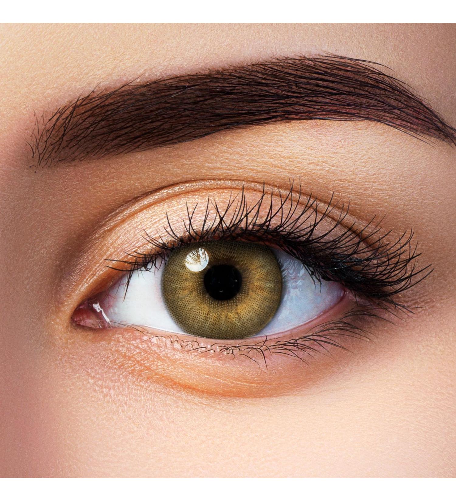 Aricona Colored Contact Lenses - Honey Brown -1.25 Diopters | Premium Hydrogel for Glasses Wearers | Brilliant Eye Color & Clear Vision - Buy Online on GoSupps.com