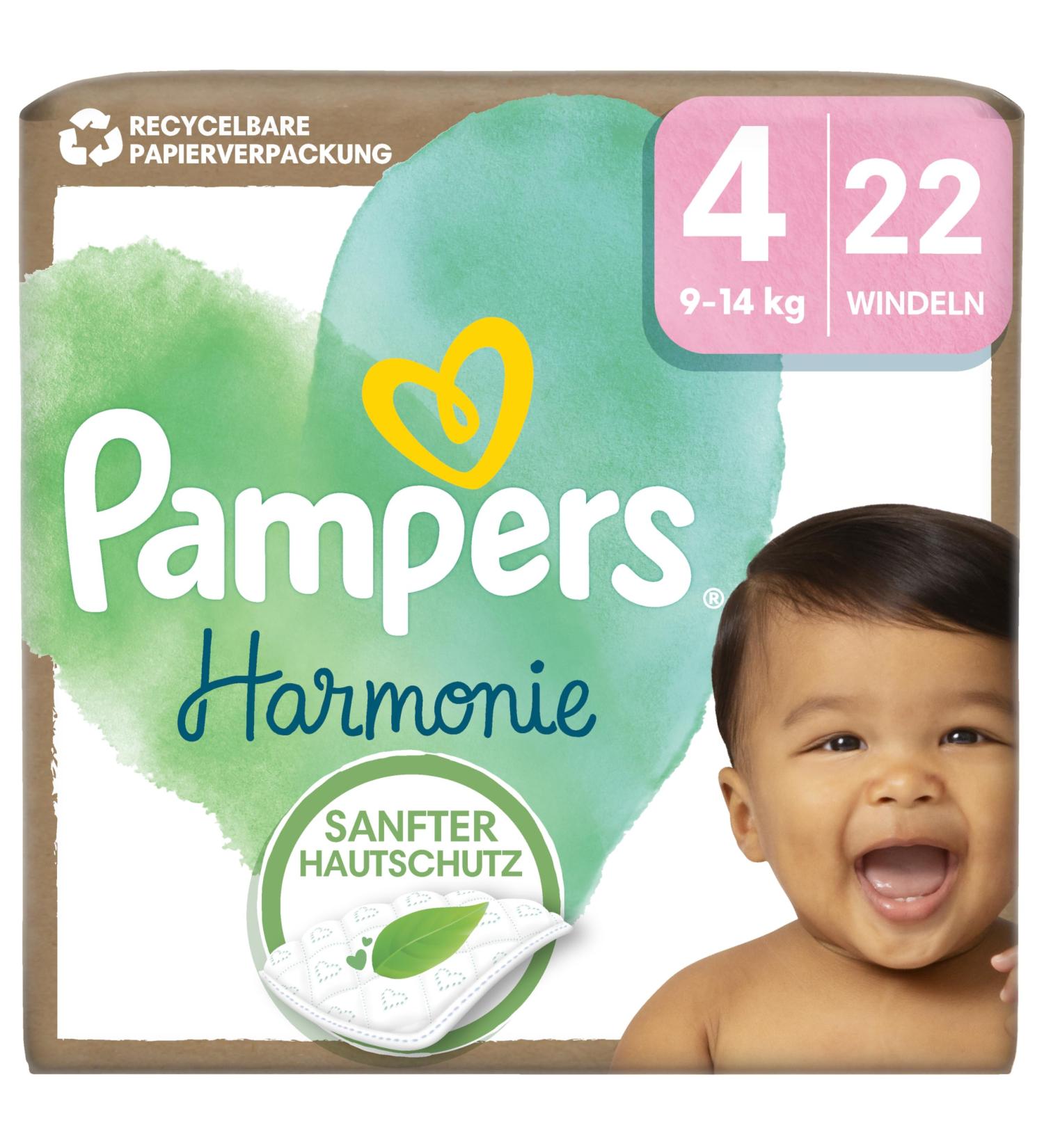 Pampers Harmonie Baby Diapers Size 4 - 22 Pack (9kg-14kg) | Eco-Friendly & Soft - Buy Online on GoSupps.com