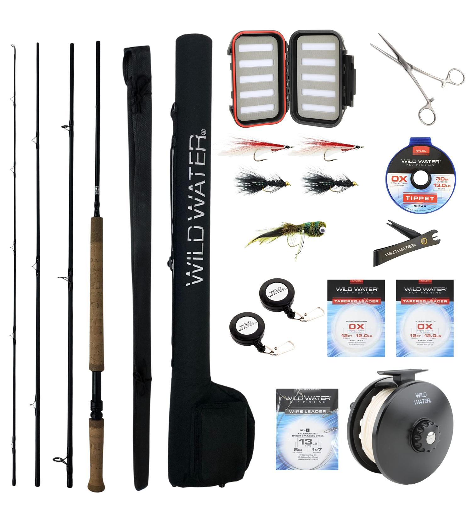 Wild Water Fly Fishing 11ft 4pc 7wt Switch Rod Combo for Bass & Pike - Buy Online on GoSupps.com