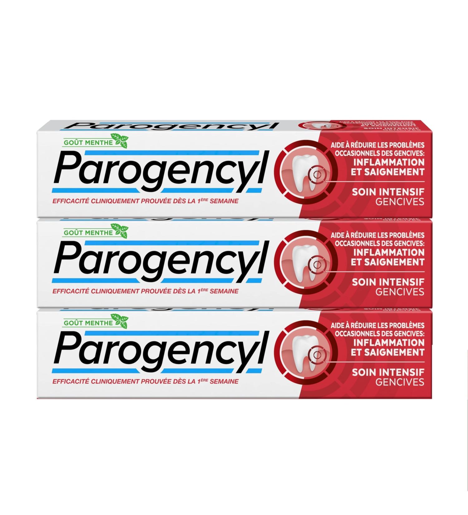 PAROGENCYL - Intensive Gum Care Toothpaste - Mint Flavor/Flavor - Helps reduce occasional bleeding gums (pack of 3x 75ml) - Buy Online on GoSupps.com