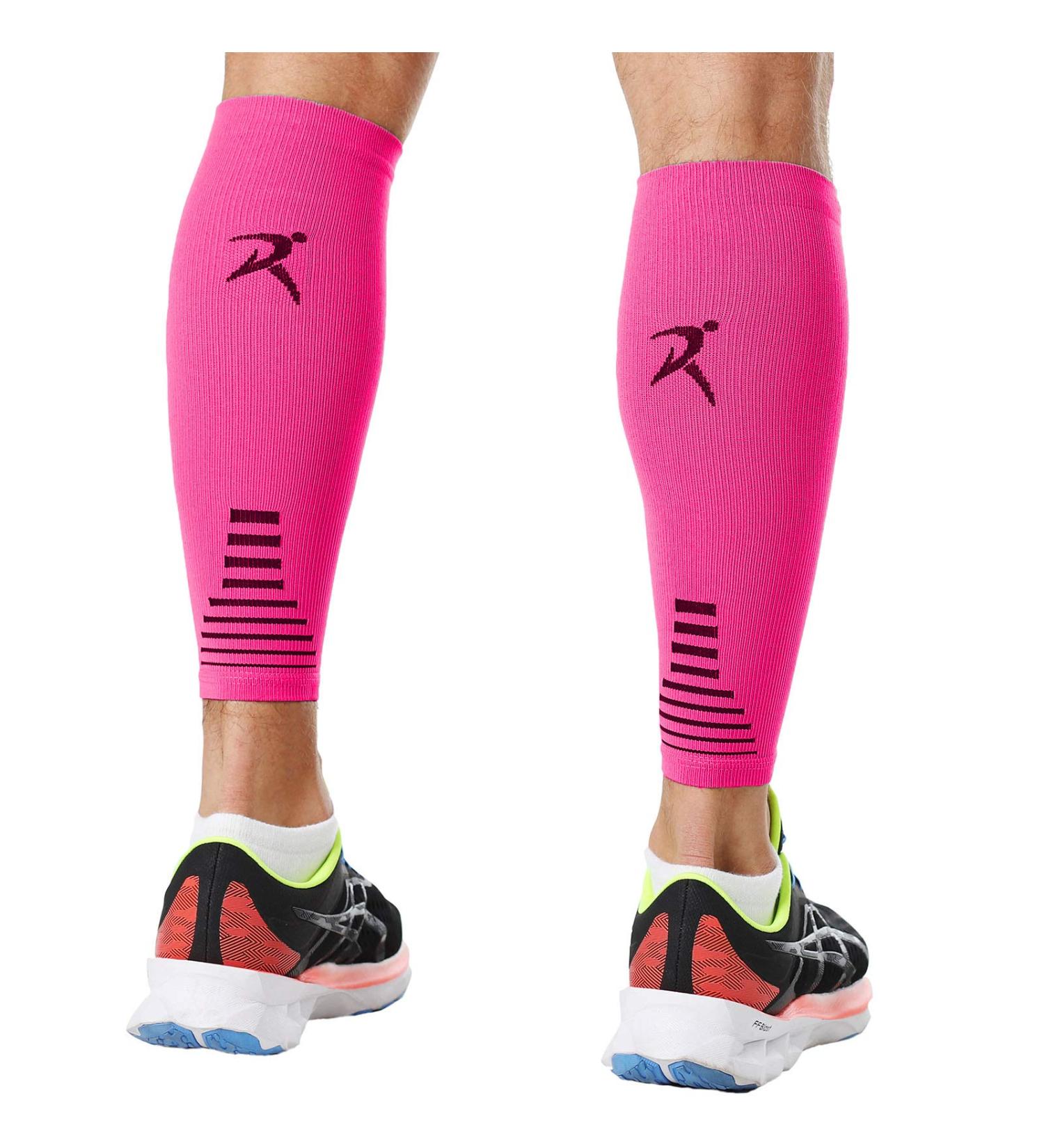 Rymora Calf Compression Sleeves (Pink) - Leg Pain Relief for Men & Women | Support for Fitness, Running, Shin Splints - One Pair - Buy Online on GoSupps.com