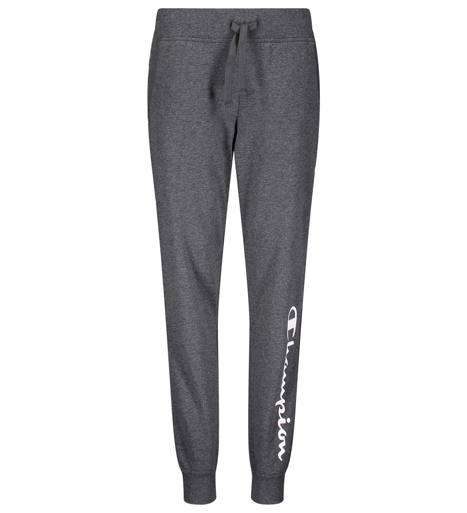 Champion Girls Fleece-Lined Sweatpants | Jogger Fit with Pockets | Granite Heather Heritage Large - Buy Online on GoSupps.com