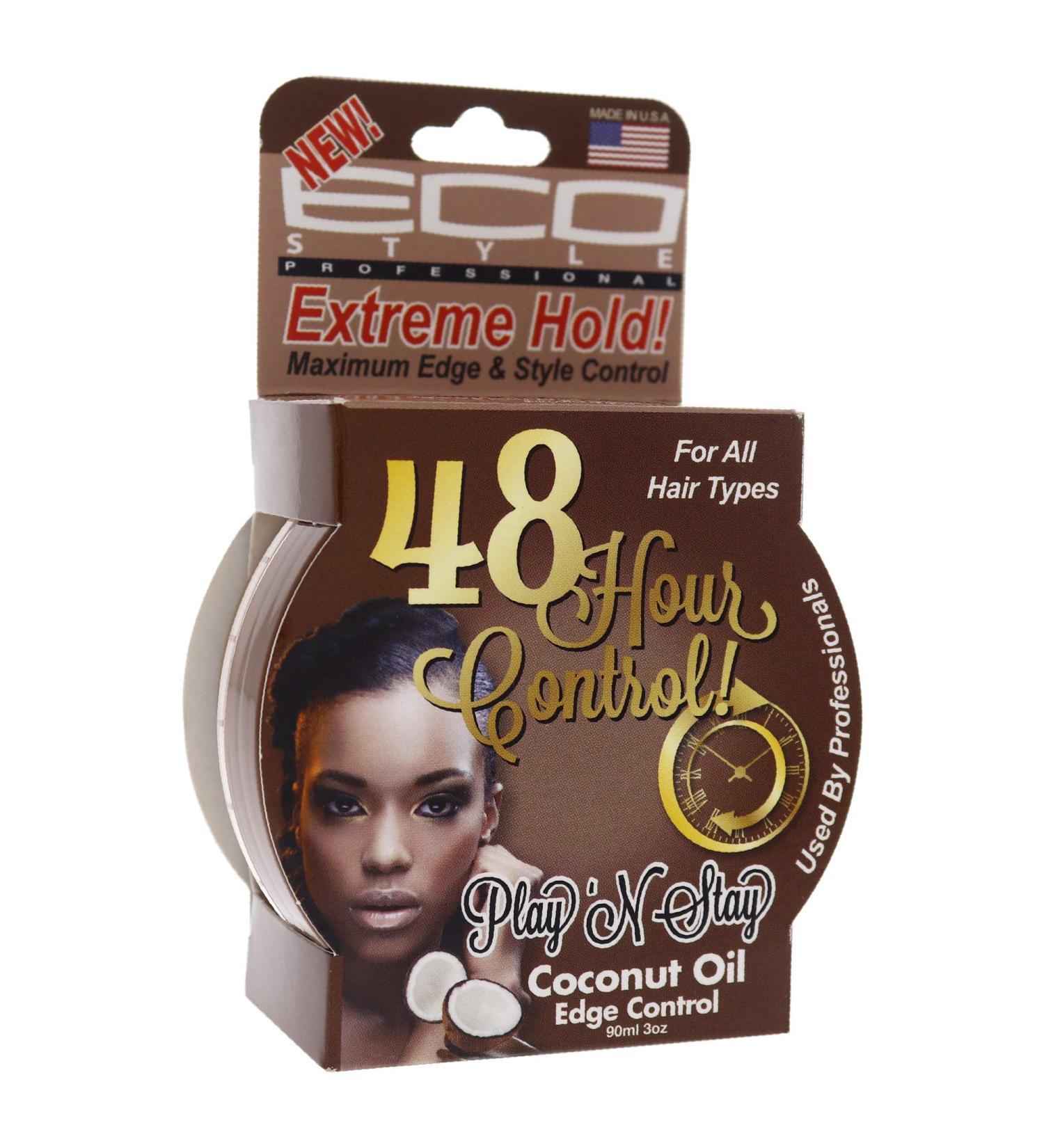 Eco Play N Stay Edge Control Gel - Coconut Oil 3oz - Buy Online on GoSupps.com