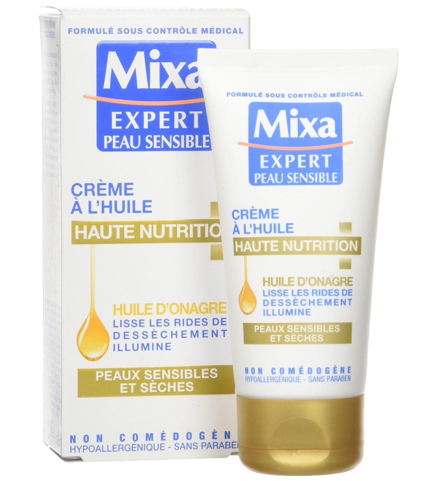 Mixa Expert Sensitive Skin - Nourishing Cream with Evening Primrose Oil 5% Glycerin / Evening Primrose Oil - 50 ml - Buy Online on GoSupps.com