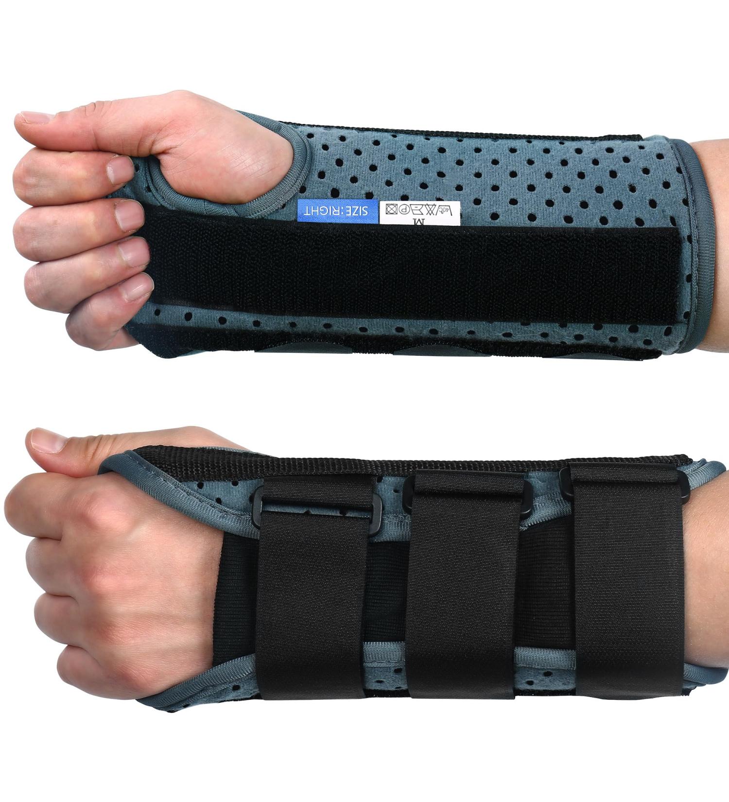 Cokaca Adjustable Wrist Bandages with Metal Rails - Relief for Tendonitis Carpal Tunnel Arthritis (M Right Hand) - International Shipping Available - Buy Online on GoSupps.com