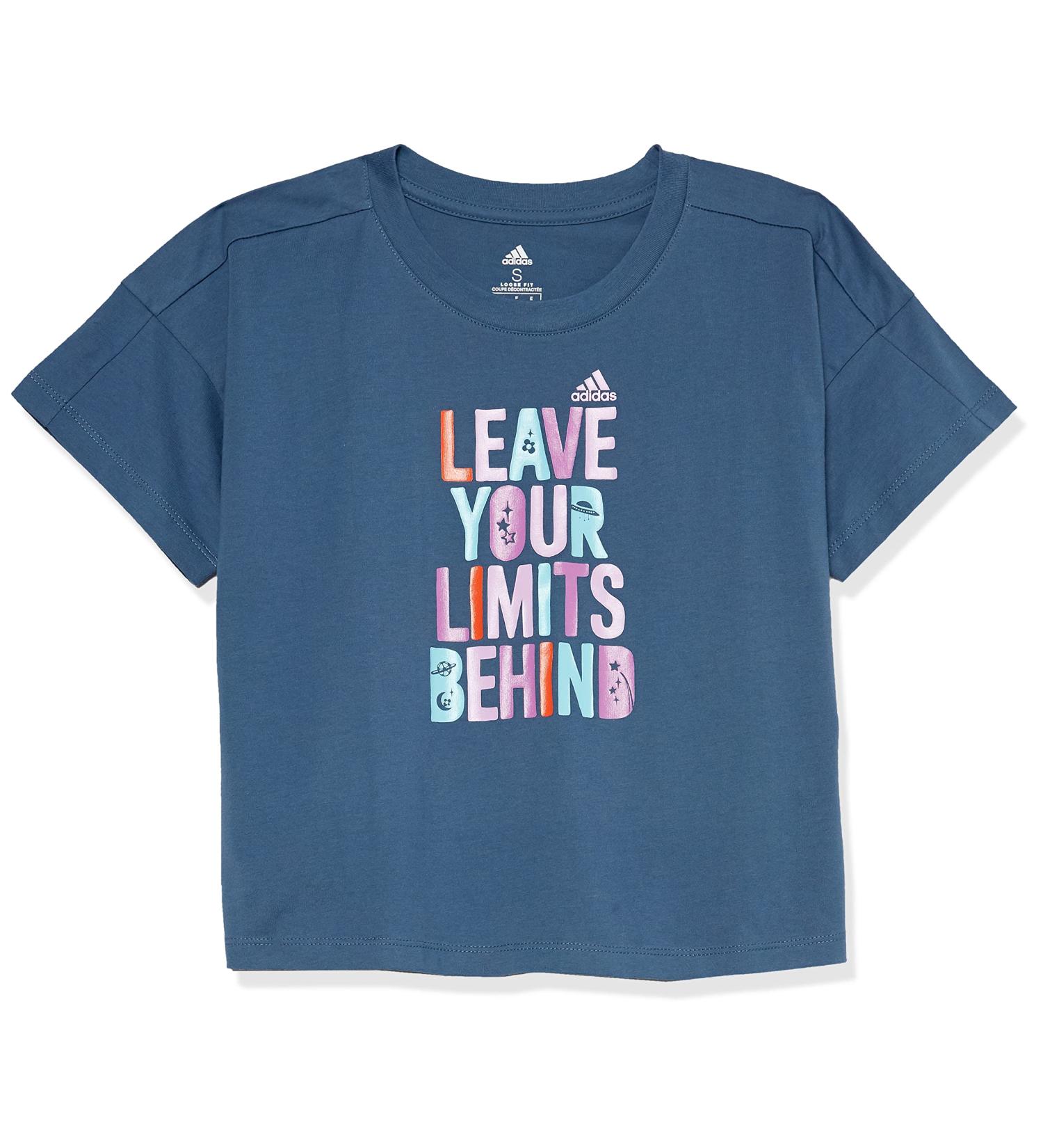 adidas Girls' Large Wonder Steel Short Sleeve Loose Fit Tee - Shop Now - Buy Online on GoSupps.com