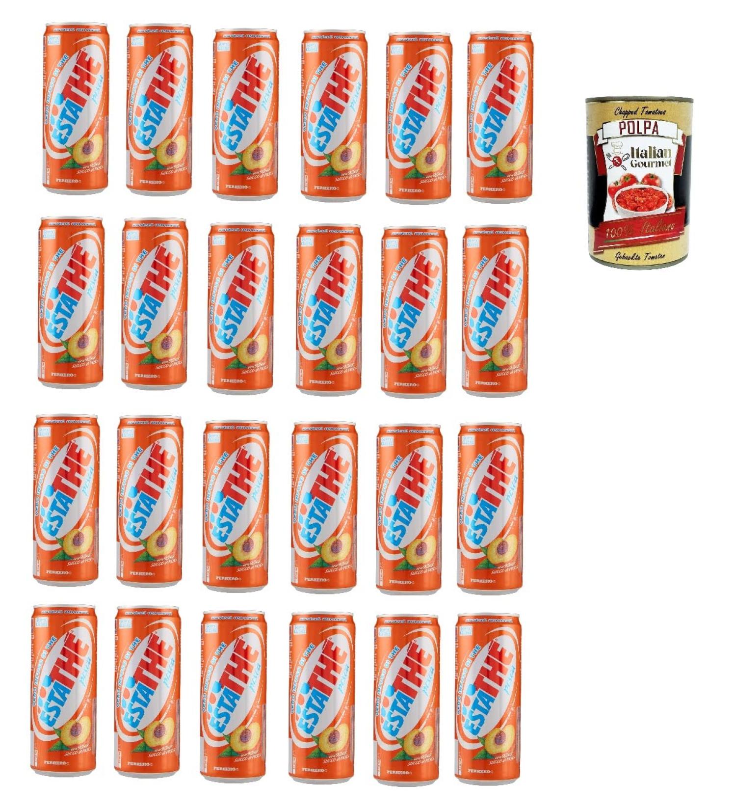  Italian Gourmet E.R. Lot de 24 bo tes de th glac Ferrero Peach The' Pesca 330 ml Estathe tea the rafra chissant + Polpa Italian Gourmet polpa 400 g - Buy Online on GoSupps.com