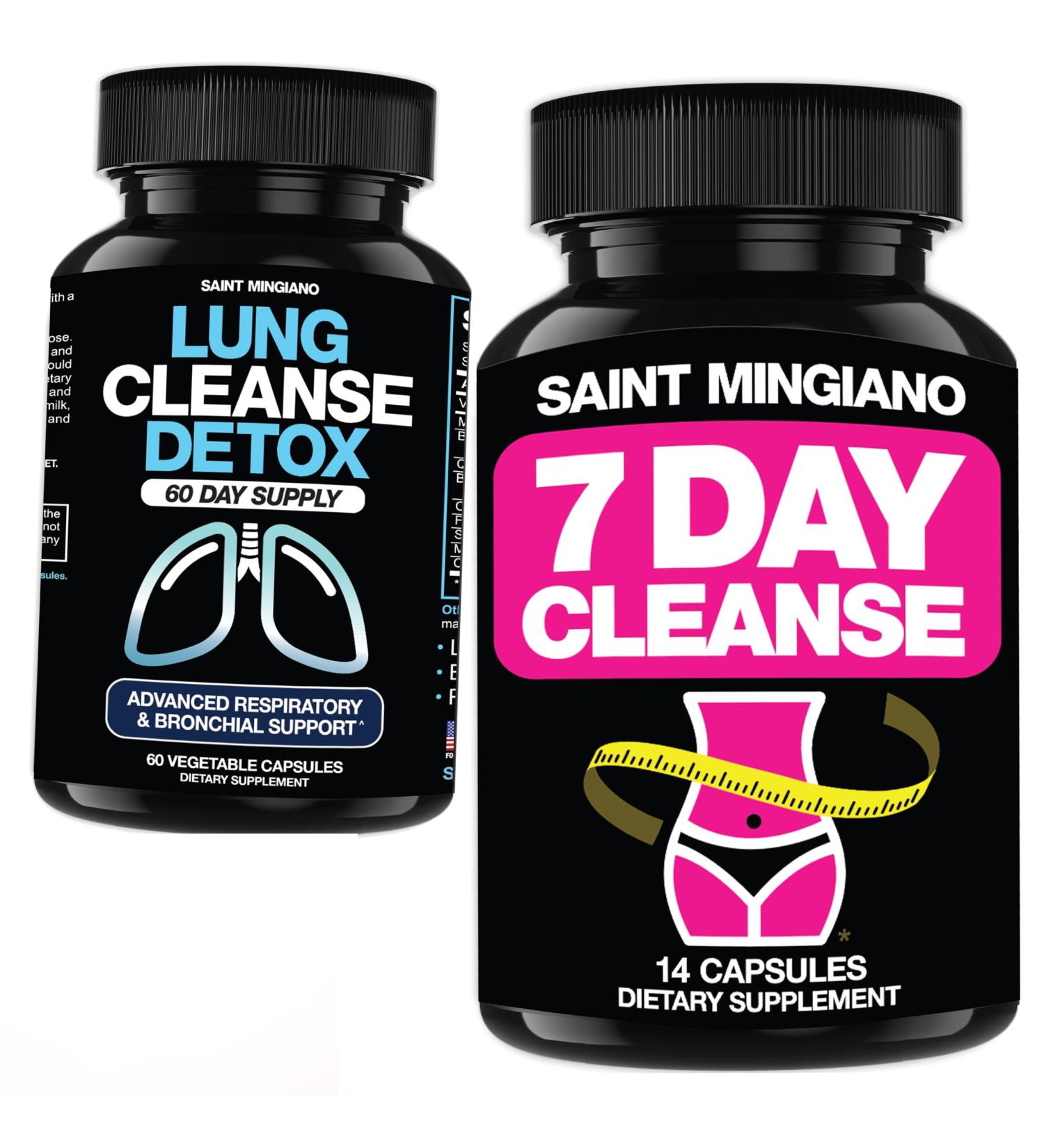Saint Mingiano 7 Day Cleanse Program Detox - with - Lung Cleanse Detox 60 Day - Buy Online on GoSupps.com