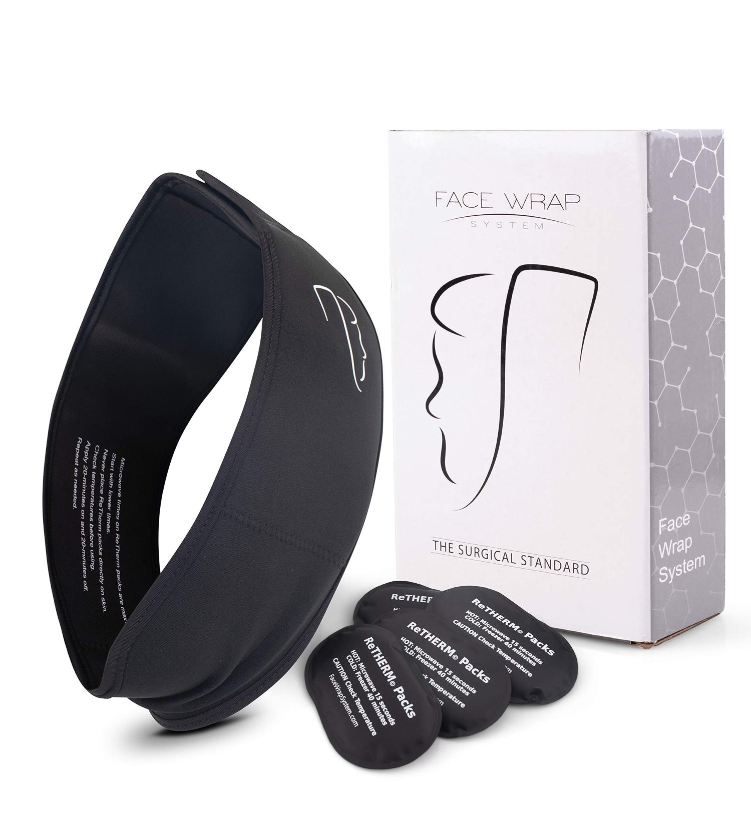Neoprene Face Ice Pack Wrap for Wisdom Teeth, Migraine, TMJ Relief - Hot/Cold Therapy for Oral Surgery & Head Pain - FaceWrap System - Buy Online on GoSupps.com