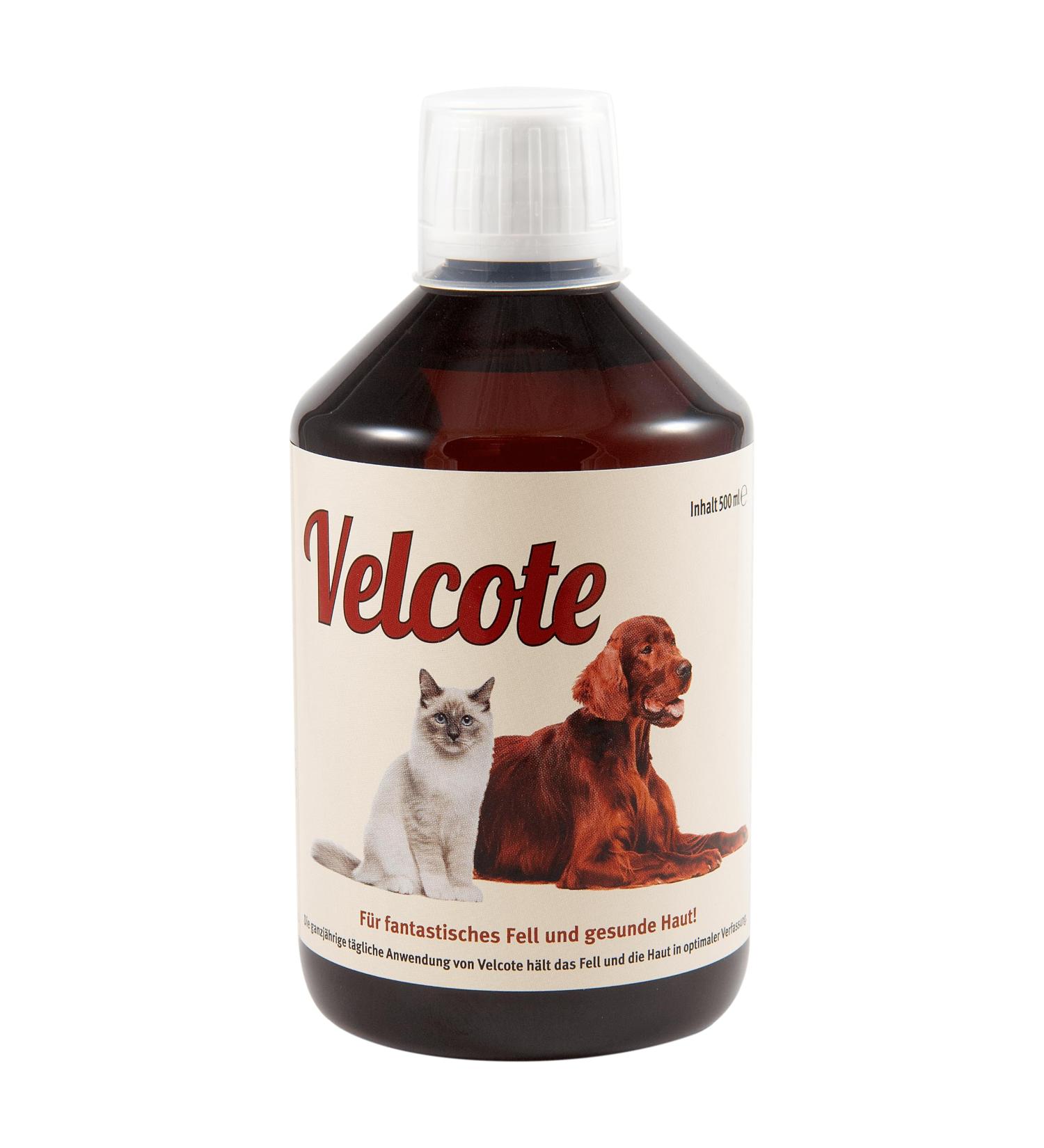 GRAU The Original Velcote Cold Pressed Oil Containing Important Omega 3 & 6 Fatty Acids To Aid Coat Change, Pack of 1 (1 x 500 ml), Food Supplement For Dogs & Cats