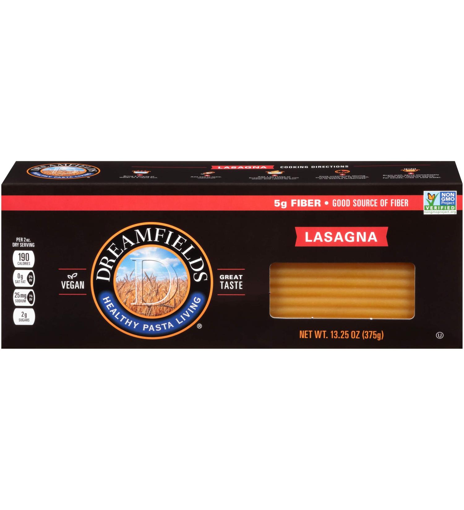 Dreamfields Healthy Living Lasagna Pasta - 13.25oz Boxes (Pack of 12) - Buy Online on GoSupps.com