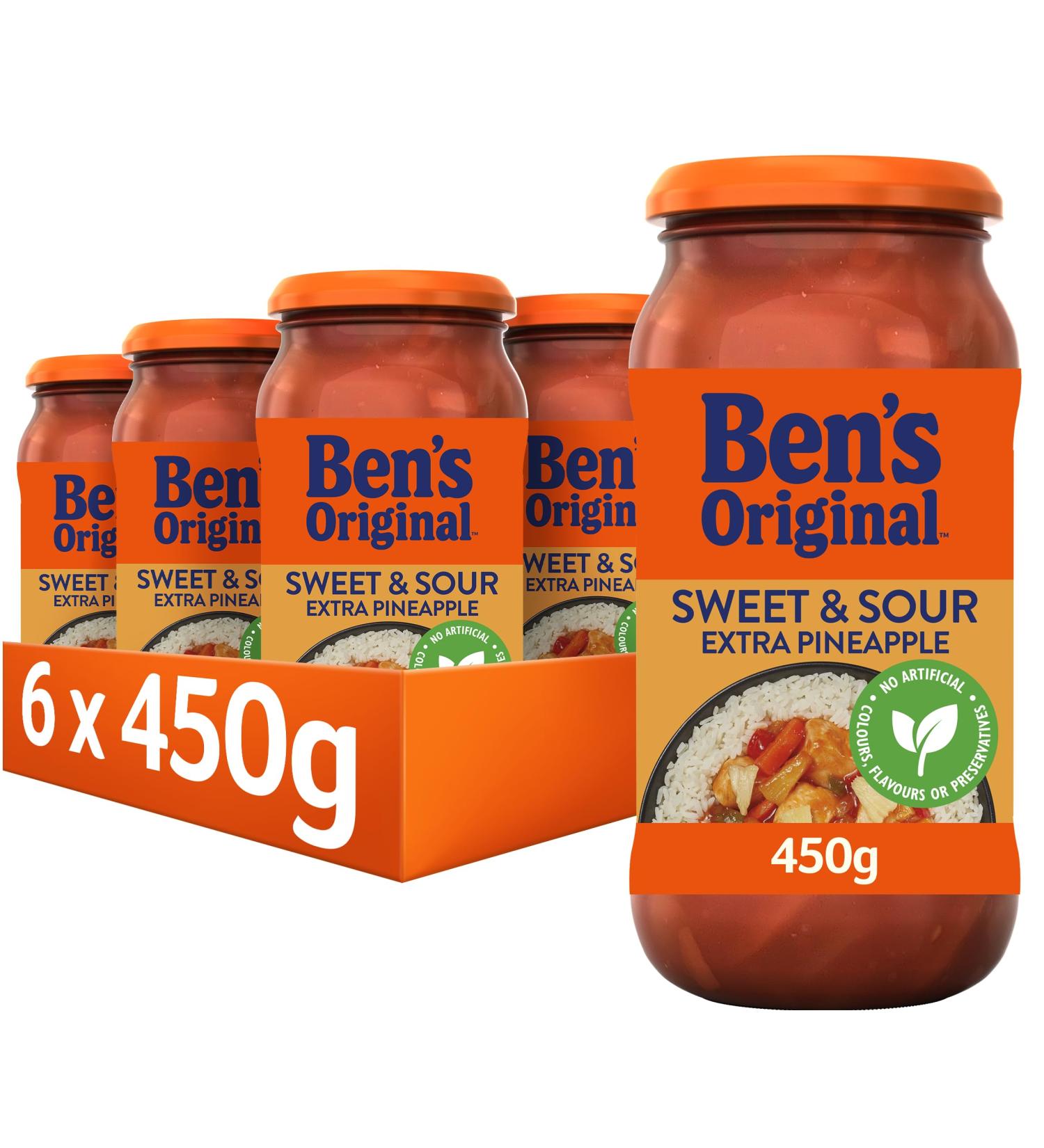 Ben's Original Sweet & Sour Extra Pineapple Sauce 450g - Authentic Flavors with a Tangy Twist - Buy Online on GoSupps.com
