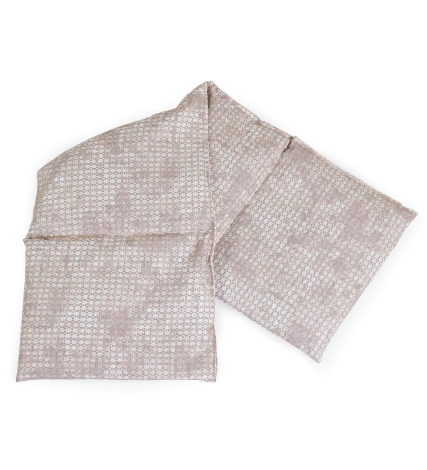 Rapeseed Pillow 4-Chamber 20x60cm - 2-in-1 Heat & Cold Pad | Shabby-Chic Grey-Beige Grain Pillow for Ultimate Comfort - Buy Online on GoSupps.com