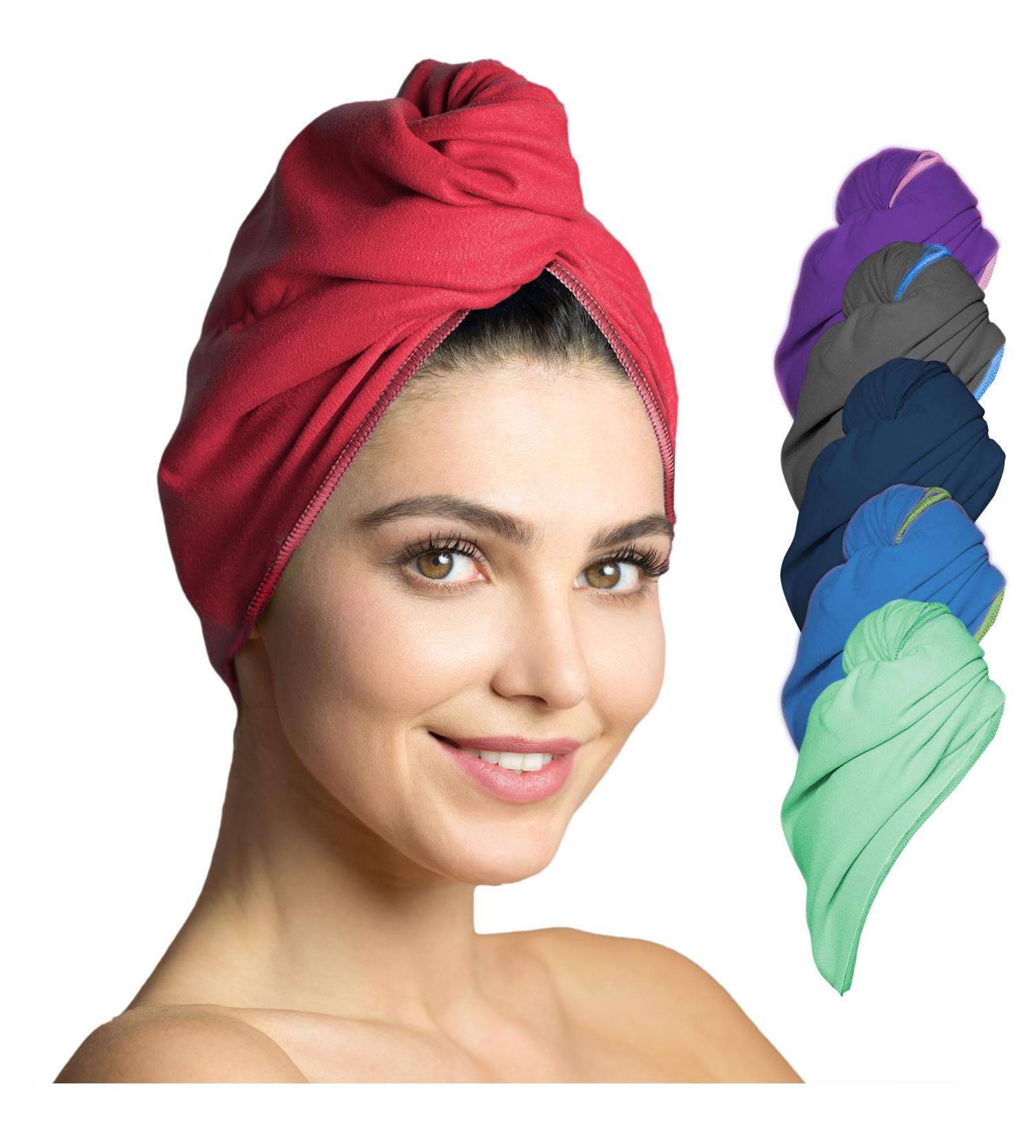 Haarurban Microfiber Hair Towel Set - Quick Drying Suction Turban (Coral) - 1 Piece - Buy Online on GoSupps.com
