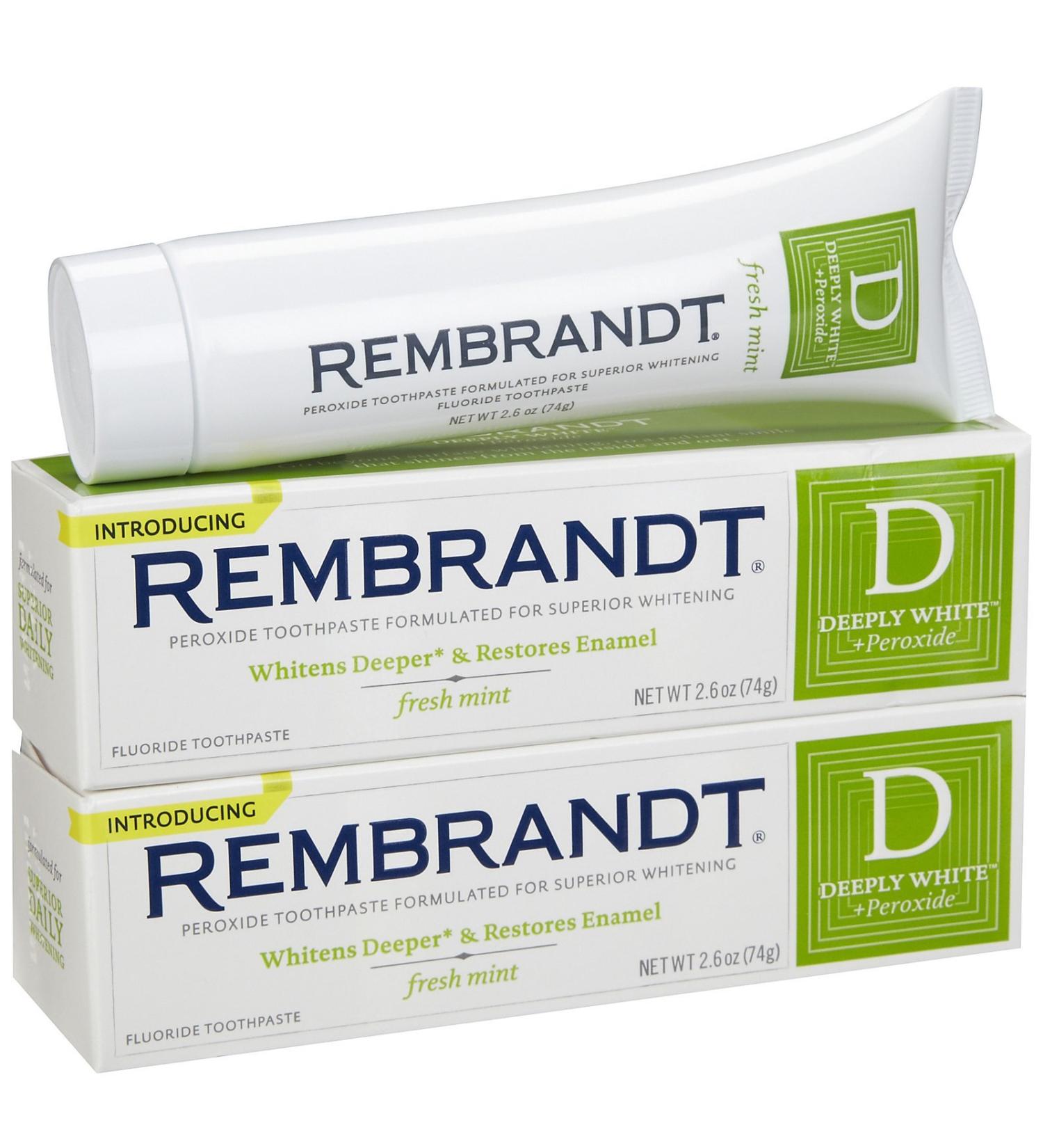 Rembrandt Deeply White Toothpaste Mint 2.6 oz - 2 Pack