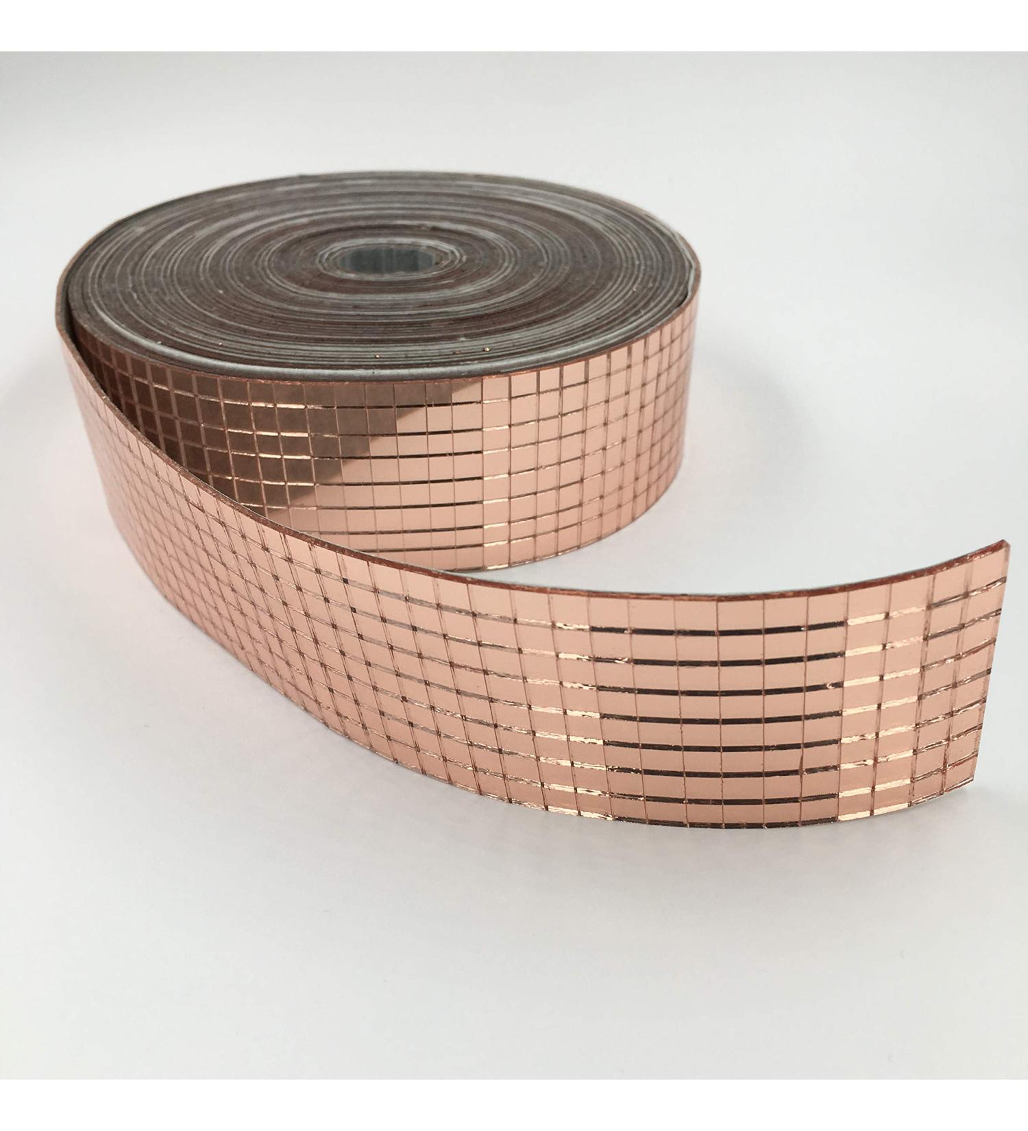 NUO RUI Mini Square Mirrors Mosaic Tiles | Real Glass Craft | Rose Gold Mosaic Sticker - Buy Online on GoSupps.com