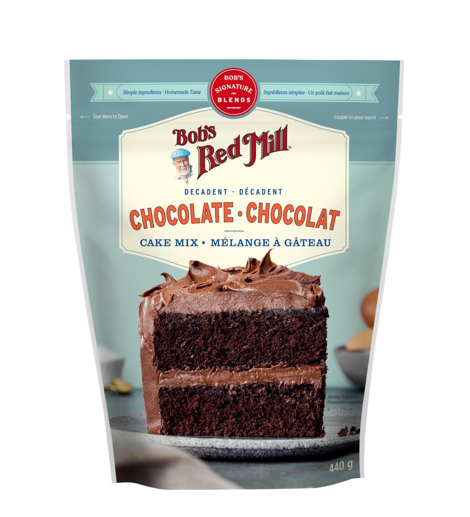 Bob's Red Mill Non-GMO Decadent Chocolate Cake Baking Mix 440 gr (Pack of 1) - Buy Online on GoSupps.com
