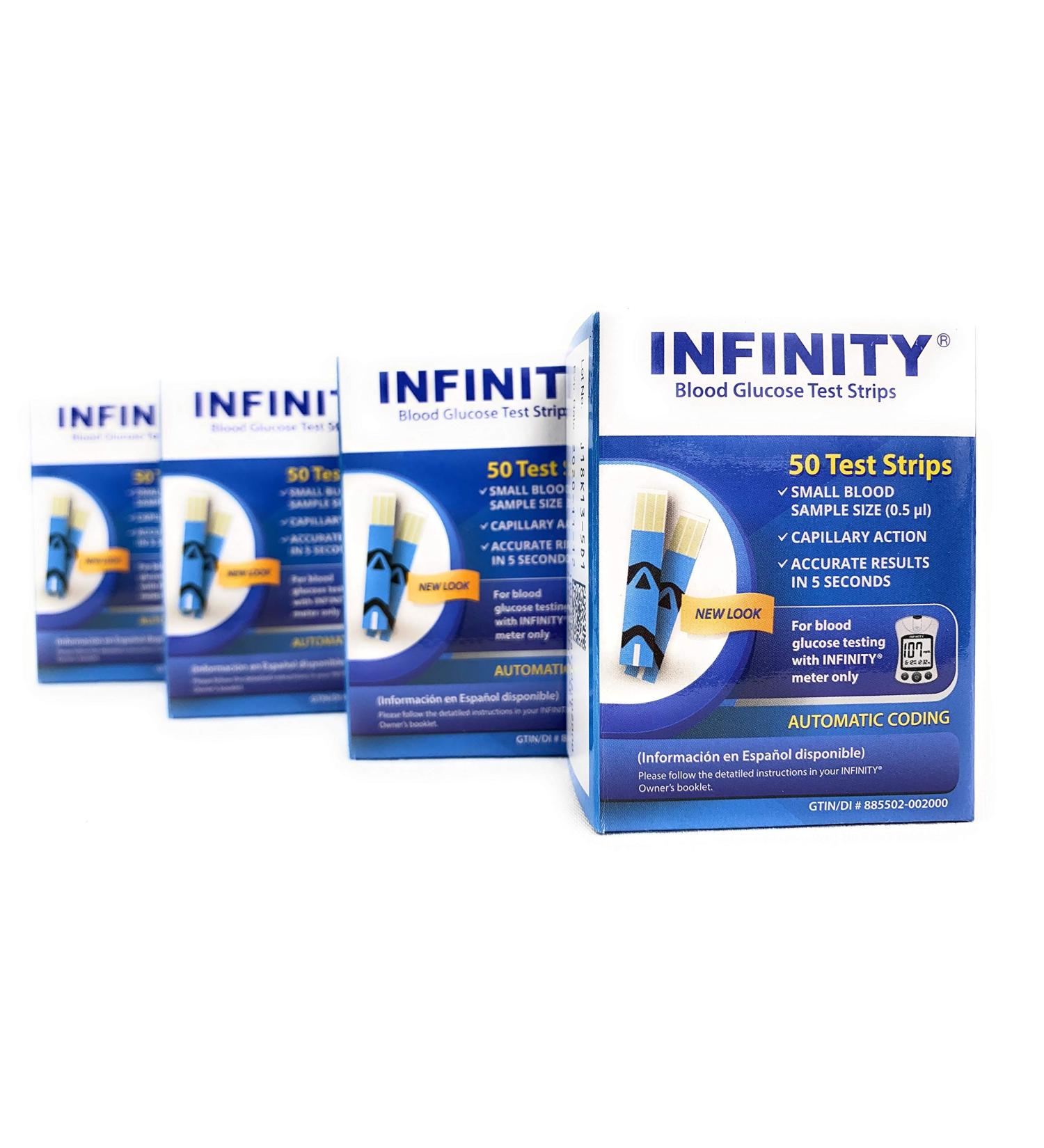 Infinity Blood Glucose Test Strips 200 Ct - Accurate Diabetic Testing Strips - Buy Online on GoSupps.com