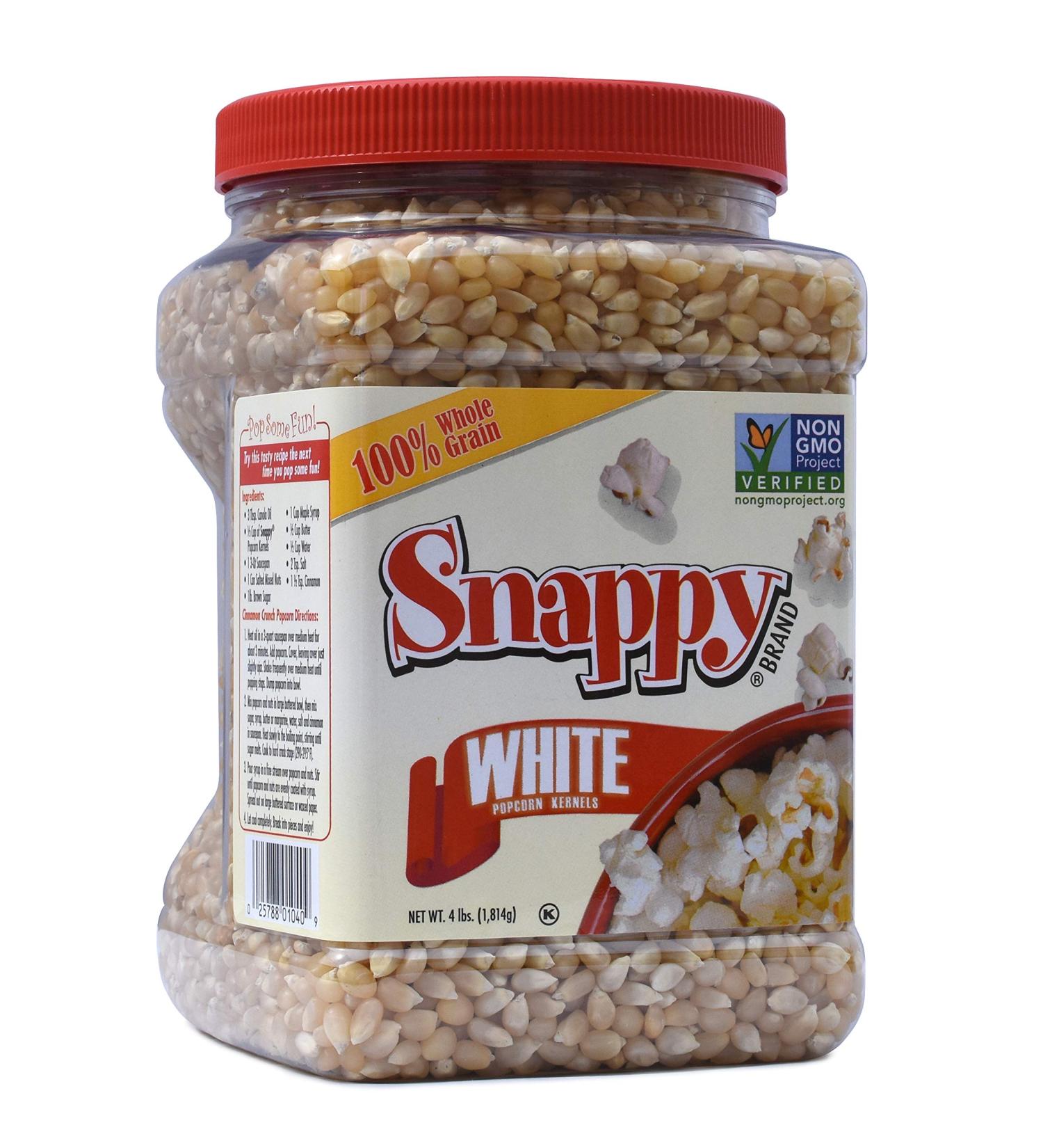 Snappy White Popcorn - 4 lbs | Gourmet Snack for Movie Nights & Parties - Buy Online on GoSupps.com