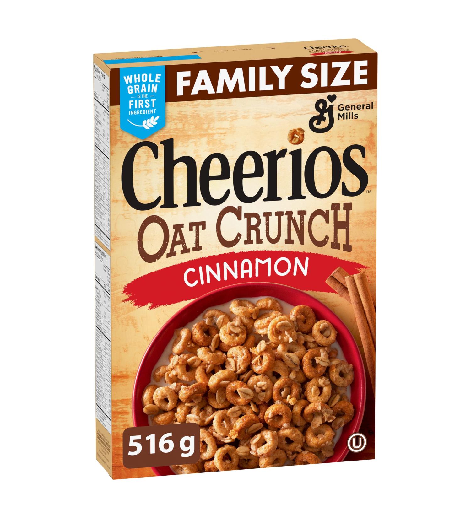Cheerios Oat Crunch Cinnamon Cereal 516g/18.2 oz. - Imported from Canada - Buy Online on GoSupps.com