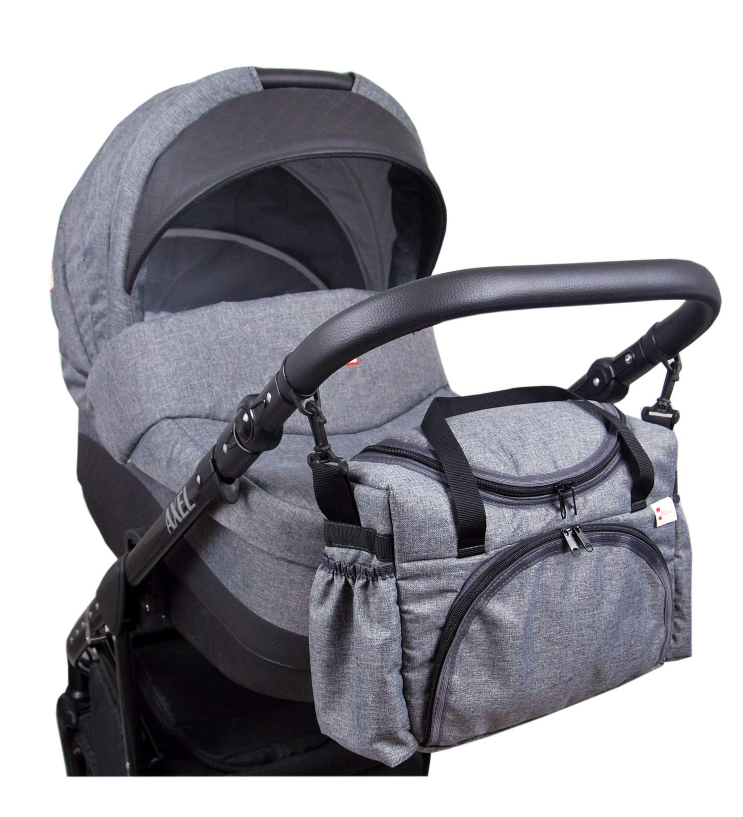 BabyLux Care Bag - Dark Grey Diaper Bag & Stroller Bag for Ultimate Convenience | Shop Internationally - Buy Online on GoSupps.com