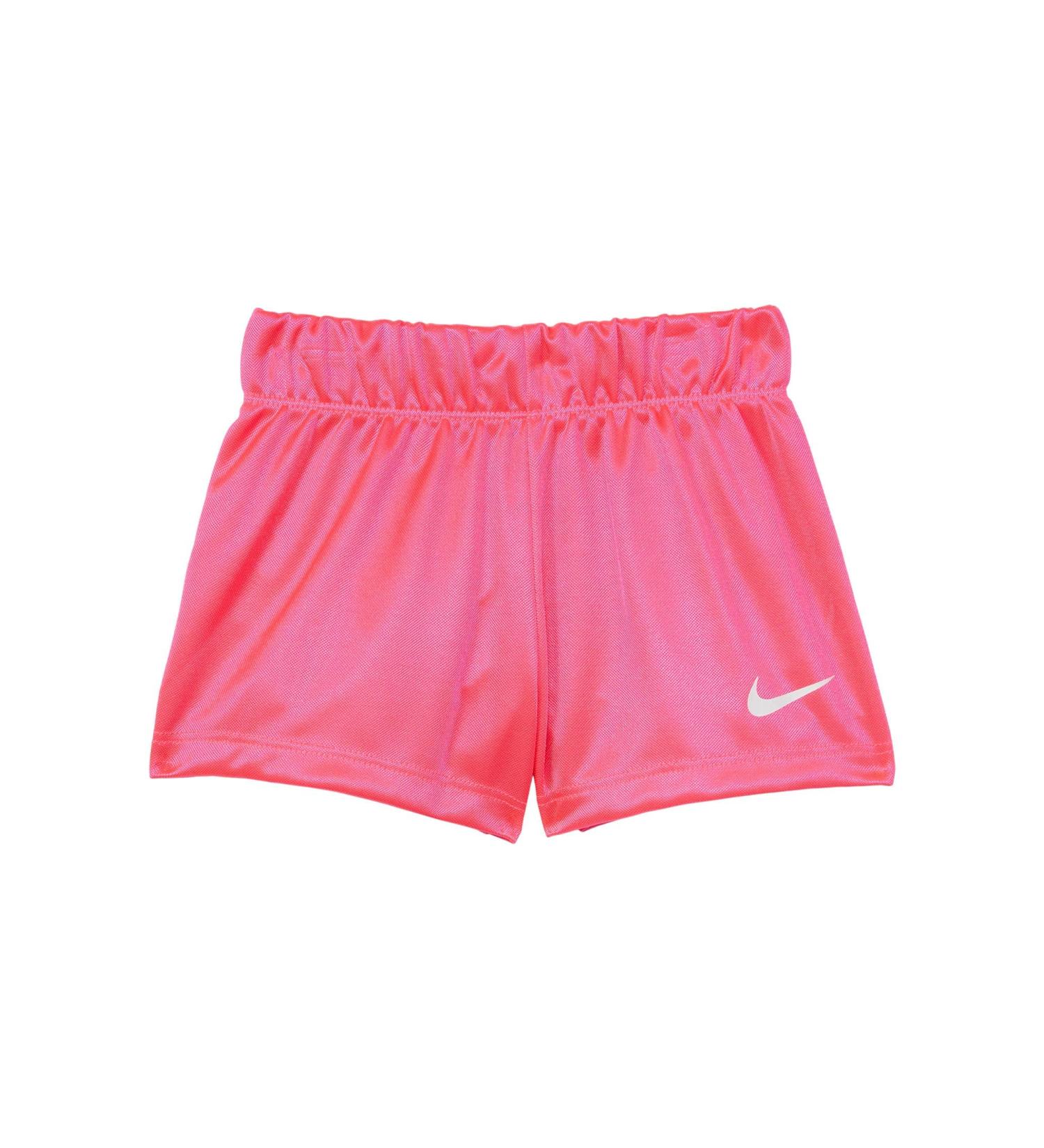 Nike Little Girls Logo Waistband Shorts Hyper Pink 7