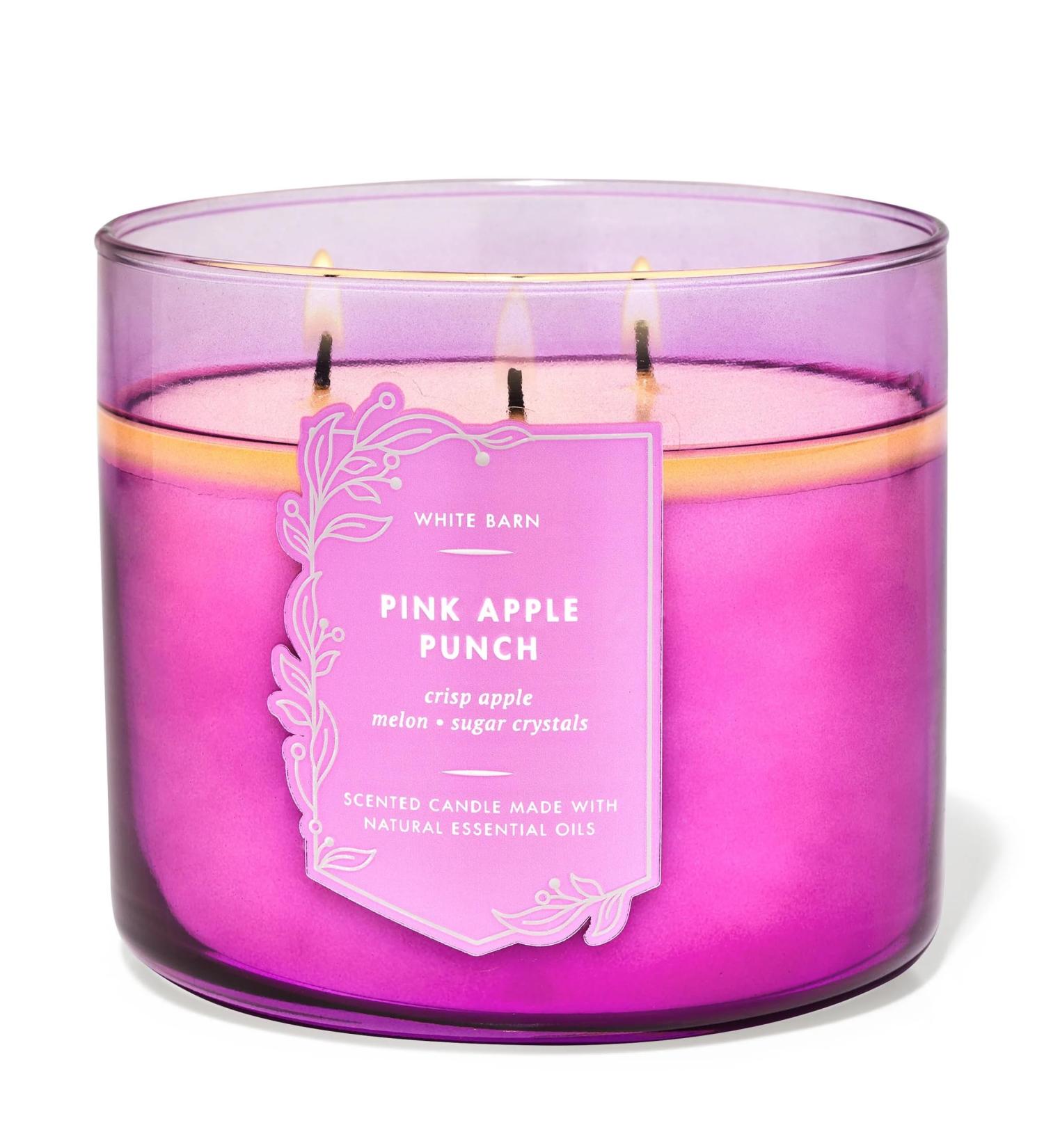Bath & Body Works 3-Wick Candle with Essential Oils - Pink Apple Punch - 14.5 oz | Shop 2021 Core Scents Online Worldwide - Buy Online on GoSupps.com