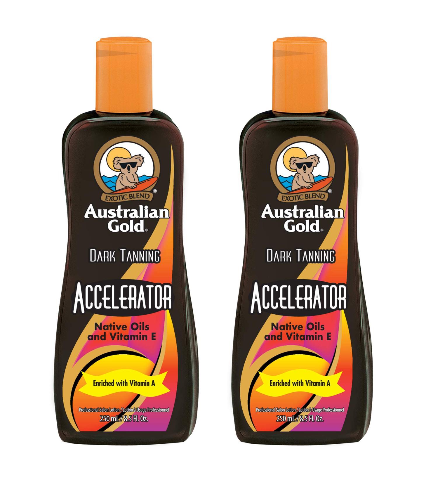 Australian Gold Dark Tanning Accelerator Lotion 250ml - Pack of 2 - Buy Online on GoSupps.com