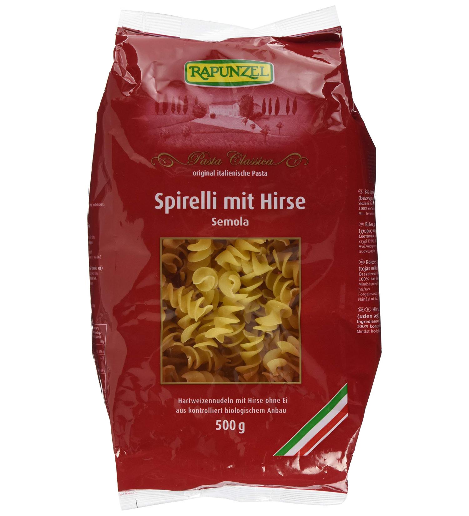  Rapunzel Rapunzel Spirelli mit Hirse Semola Set of 6 (6 x 500 g) - Organic - Buy Online on GoSupps.com