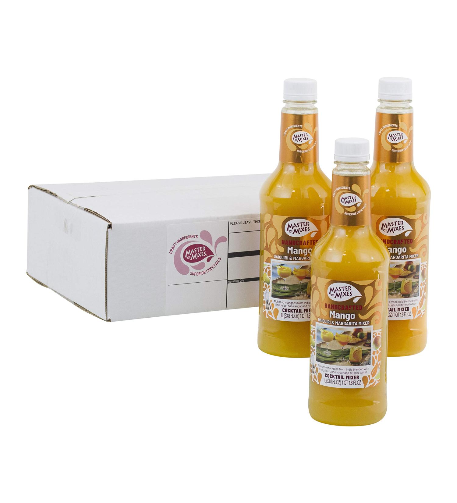 Master of Mixes Mango Daiquiri/Margarita Drink Mix - 3 Pack, 1 Liter Bottles (33.8 Fl Oz each) - Buy Online on GoSupps.com