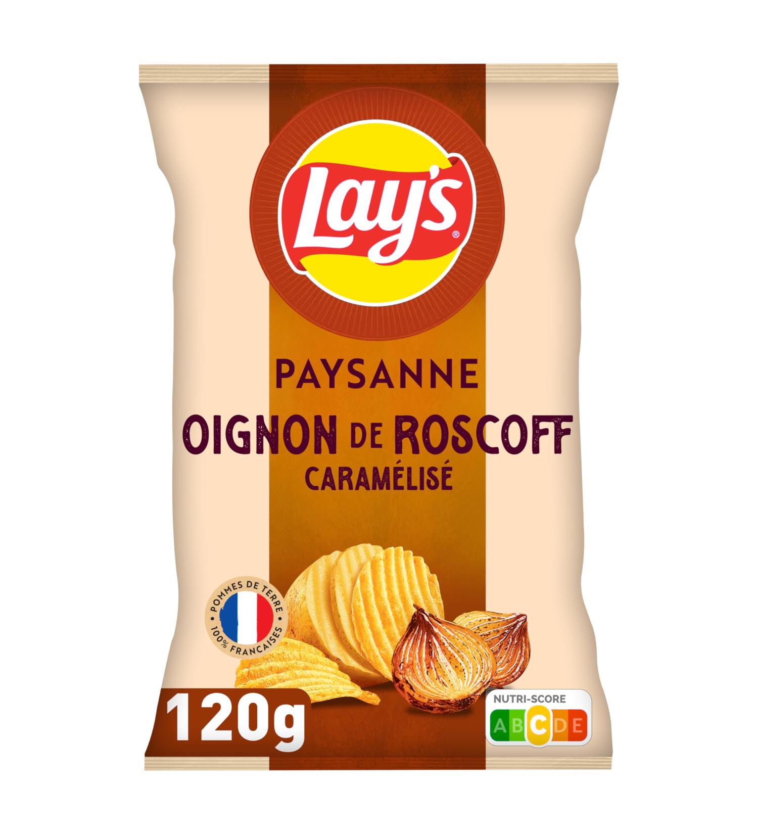  Lay's Lay's Chips Caramelized Roscoff Onion Flavor 120g - Buy Online on GoSupps.com