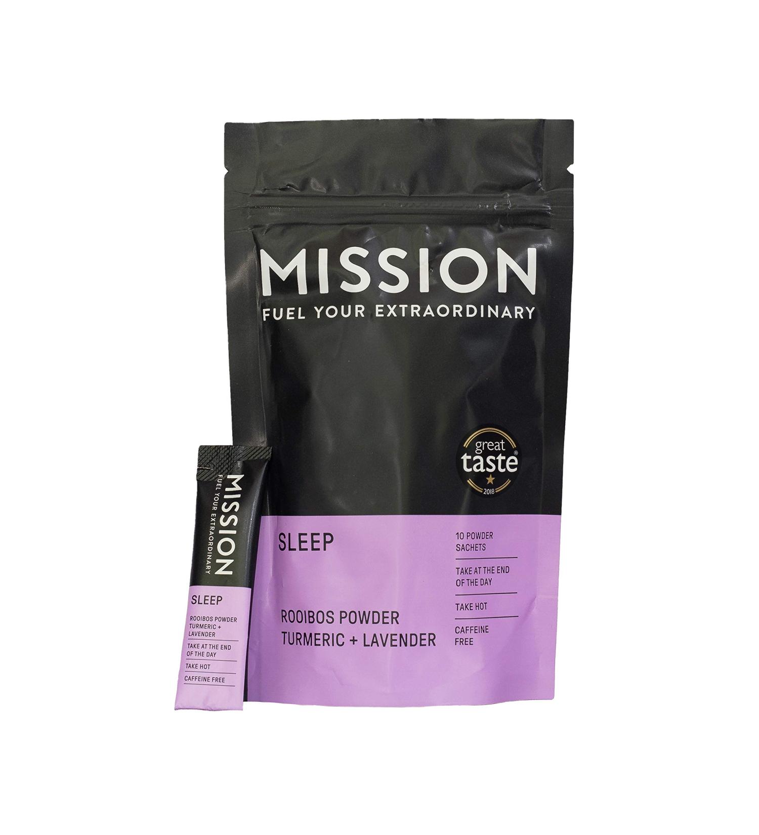 Sleep Matcha Tea - Rooibos Powder with Turmeric & Lavender | 30 Sachets - Buy Online on GoSupps.com